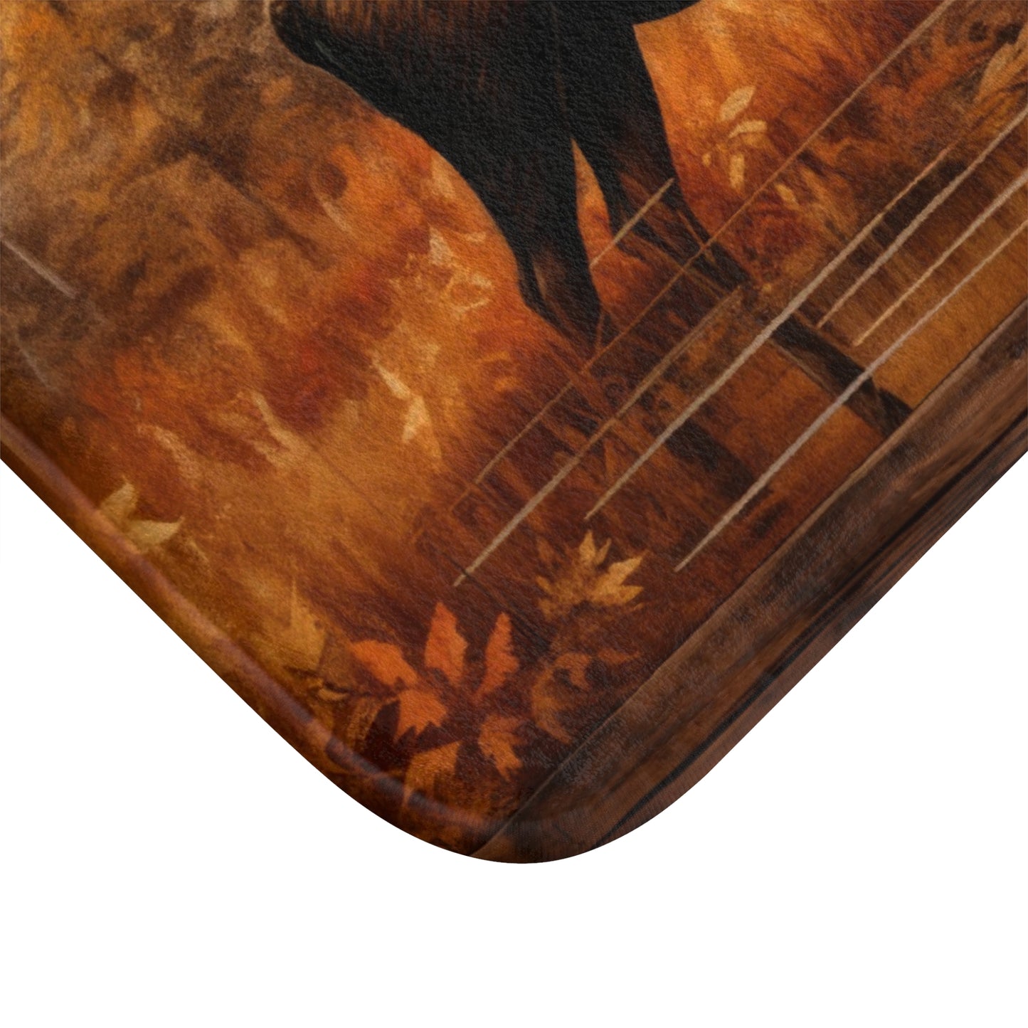 Rustic Cabin with Moose Bath Mat - Non-Slip Rug, Bathroom Decor, Half Bath, Home Accessories #4746