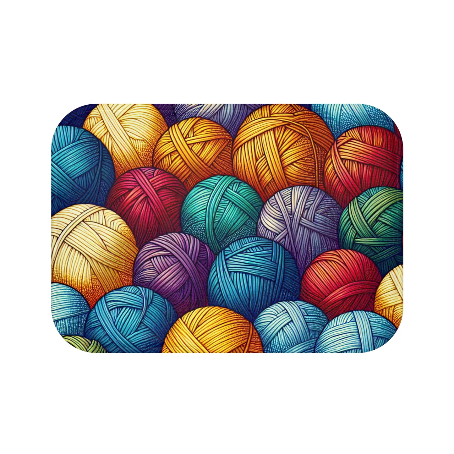Yarn Yarn Yarn, Bath Accent Rug - Knitting, Crocheting, Craft Lover, Non-Slip Bath Mat #5120