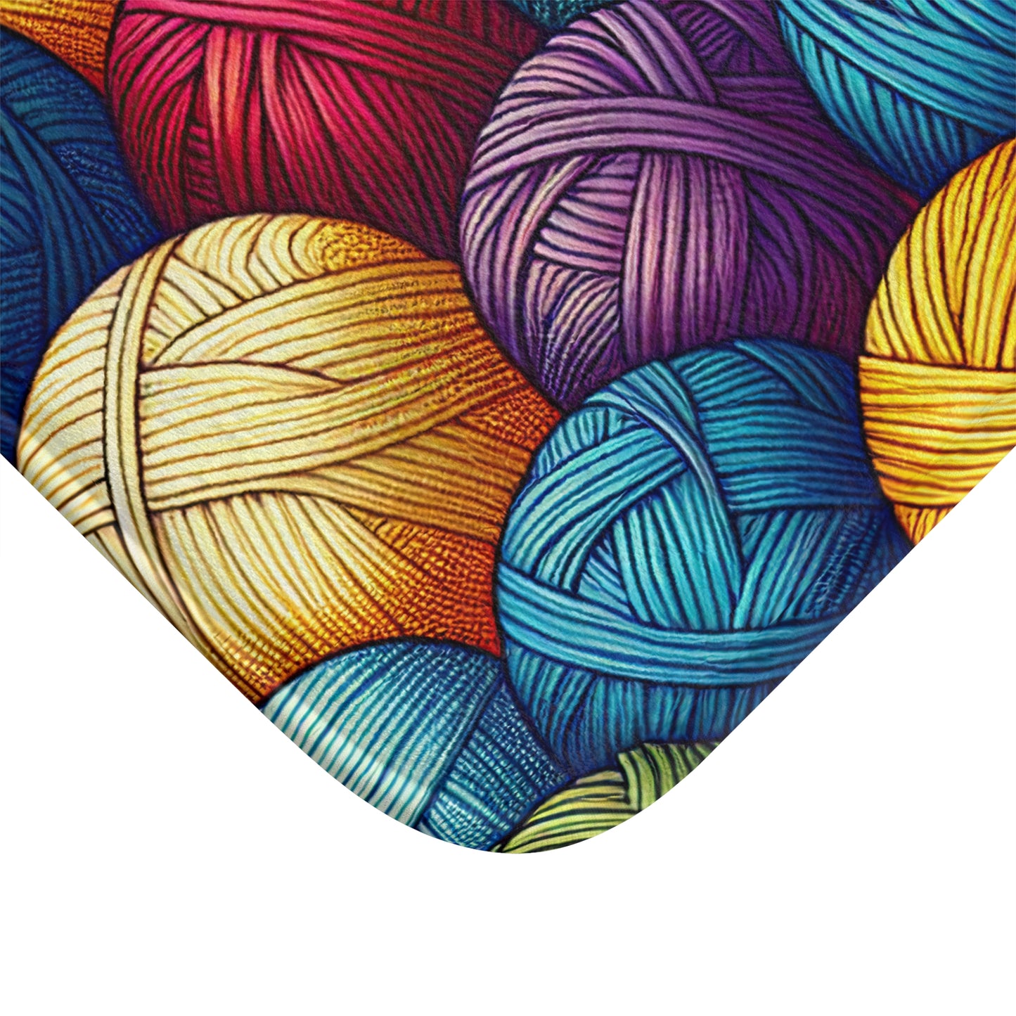 Yarn Yarn Yarn, Bath Accent Rug - Knitting, Crocheting, Craft Lover, Non-Slip Bath Mat #5120