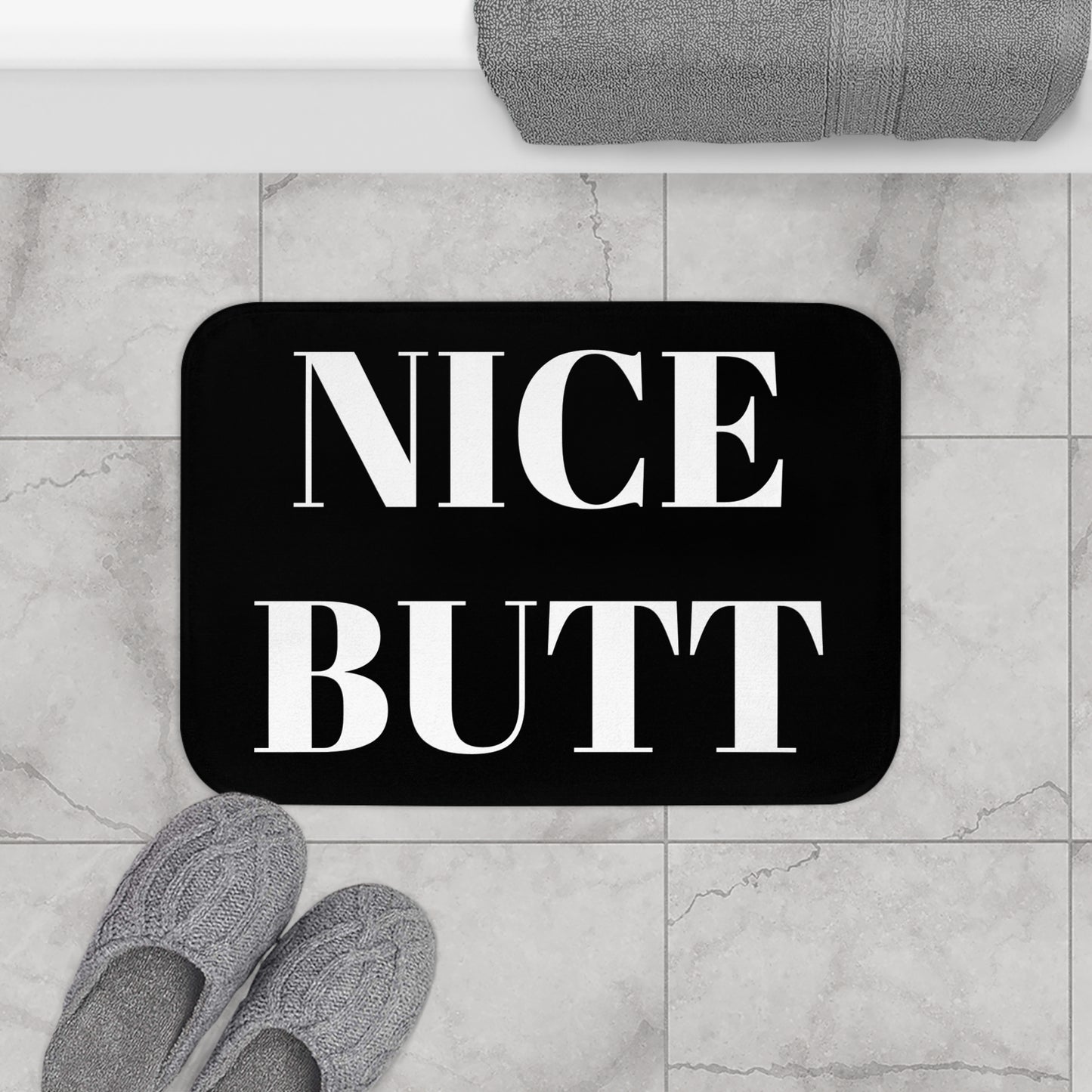 Funny Bath Mat - Non-Slip Rug, Bathroom Decor, Half Bath, Home Accessories, Nice Butt #50