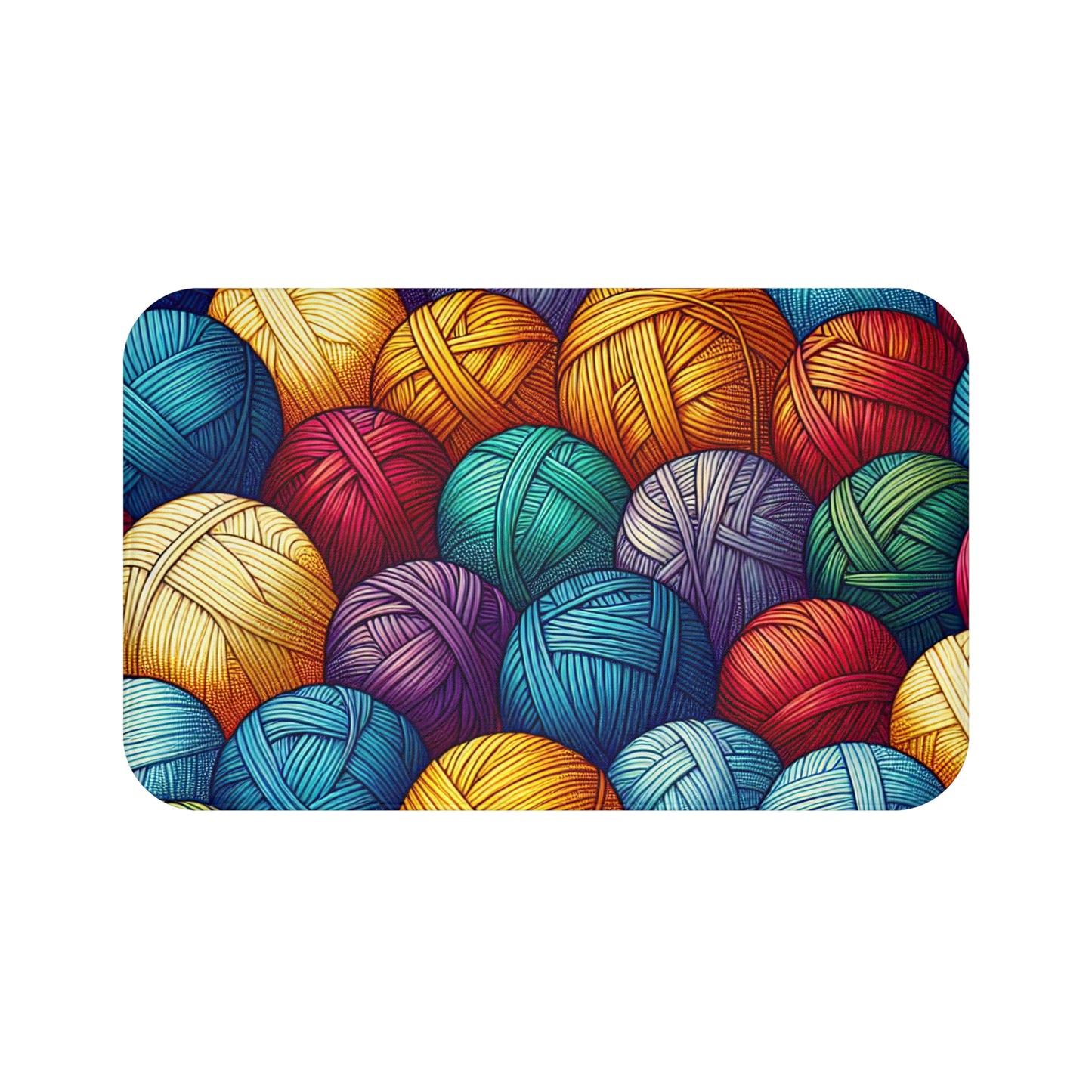 Yarn Yarn Yarn, Bath Accent Rug - Knitting, Crocheting, Craft Lover, Non-Slip Bath Mat #5120