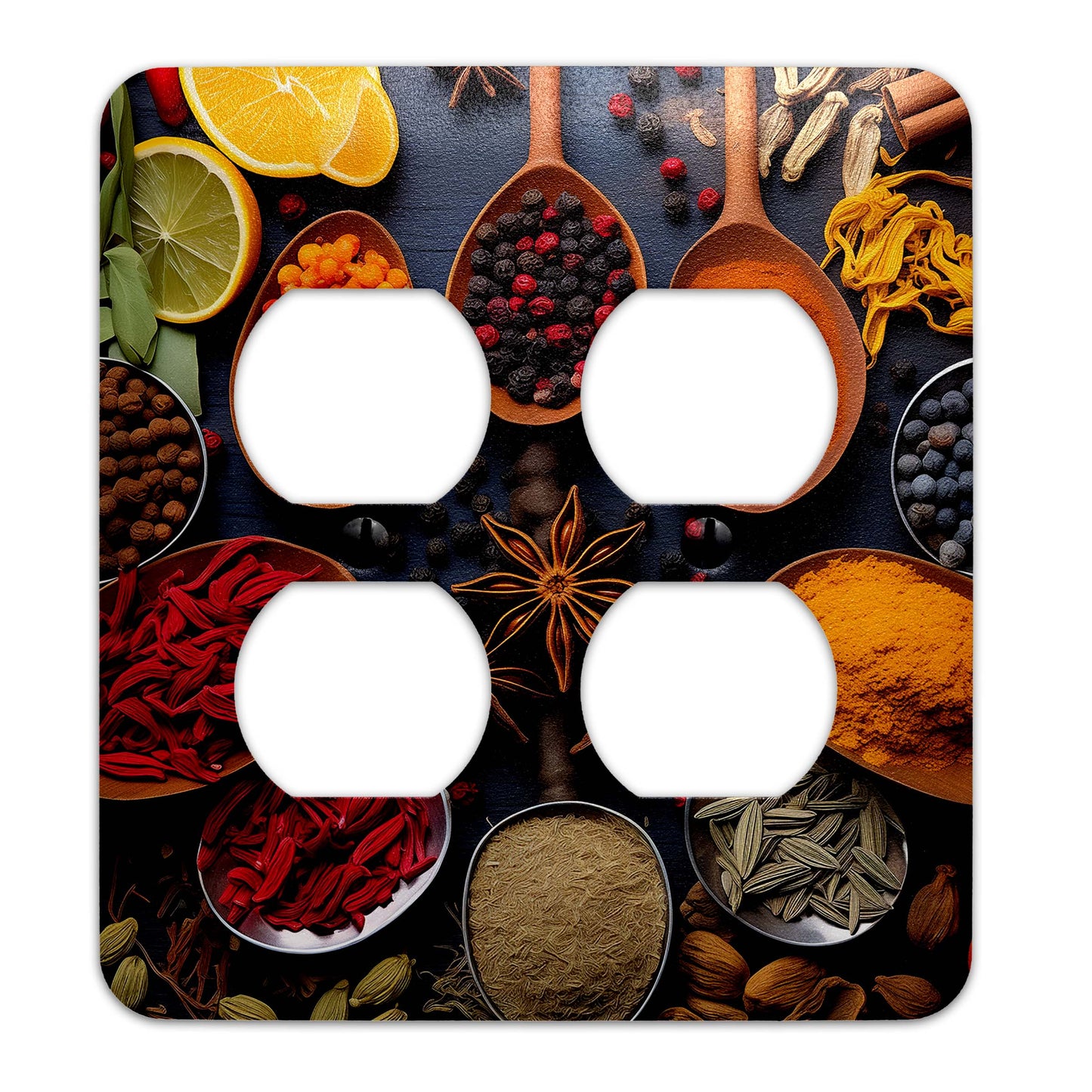 Herbs and Spices Kitchen Art Light Switch Cover - Metal SwitchPlate, Multiple Sizes - #5273