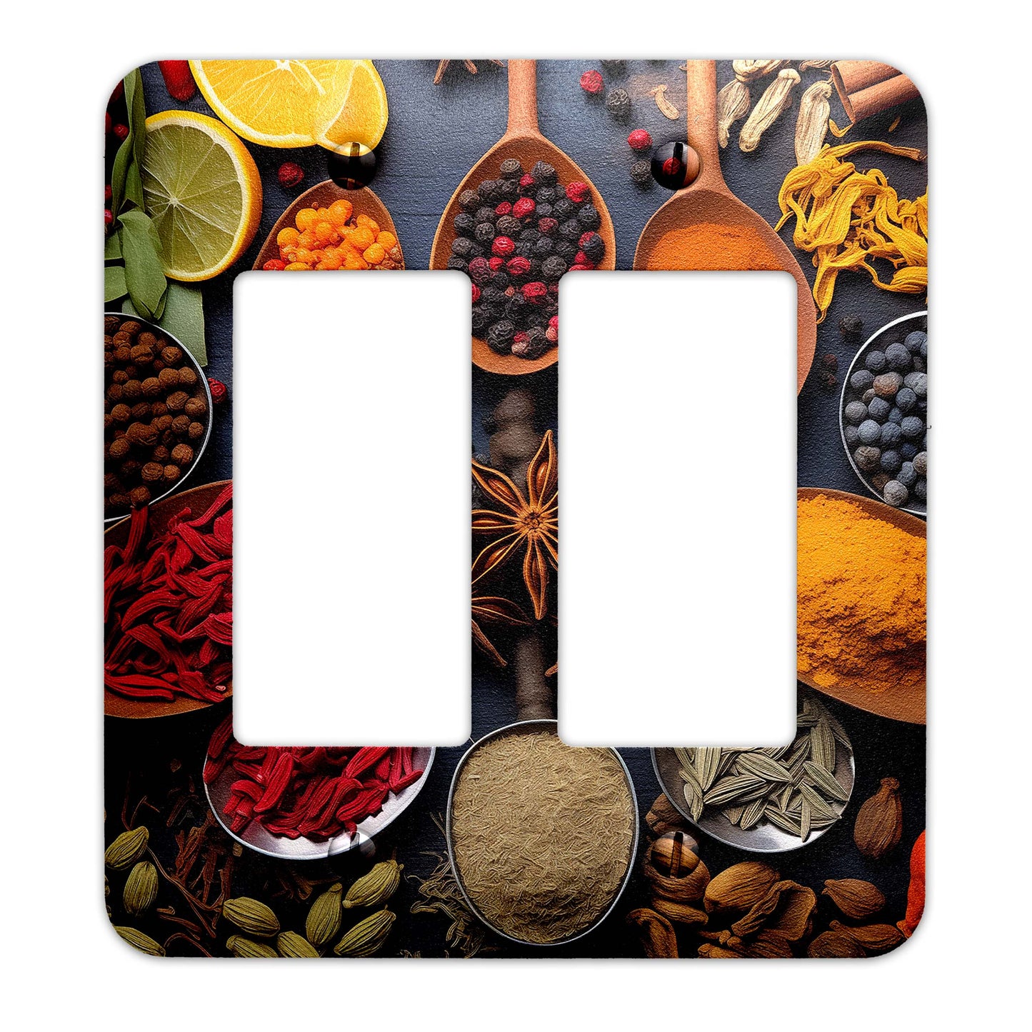 Herbs and Spices Kitchen Art Light Switch Cover - Metal SwitchPlate, Multiple Sizes - #5273