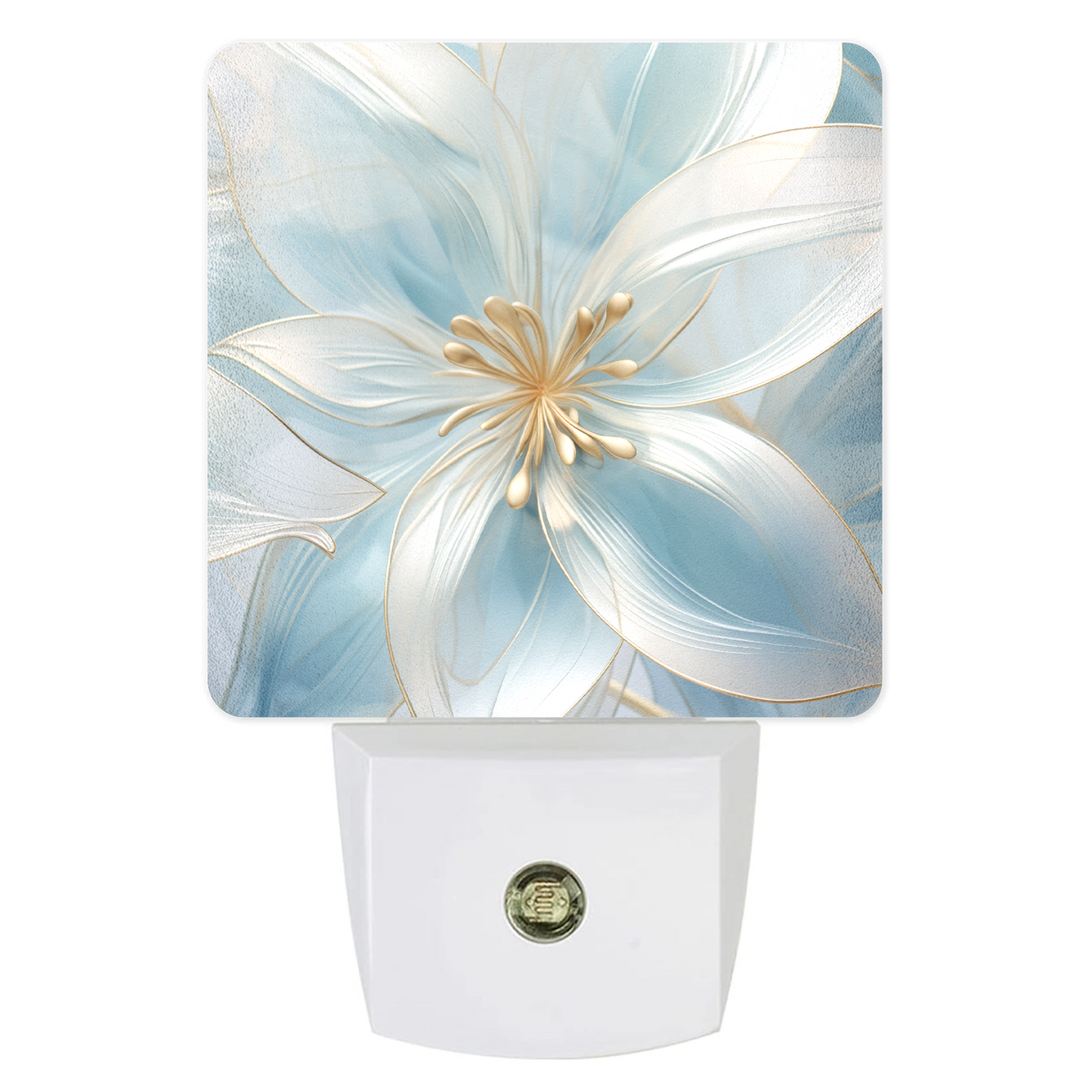 Translucent Lilies Custom LED Dusk to Dawn Night Light, Home Decor, Wall Art #5275