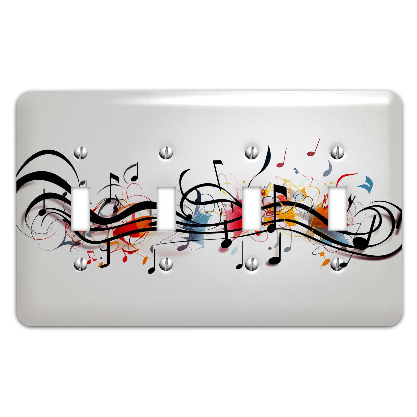 Musical Composition Light Switch Cover - Metal SwitchPlate, Multiple Sizes - #5272