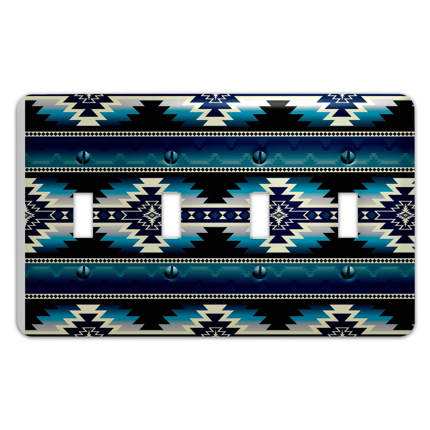 Southwestern Spirit Pattern Decorative Switchplate | Metal Light Switch Cover, Multiple Sizes, Wall Art, Home Decor - #5389