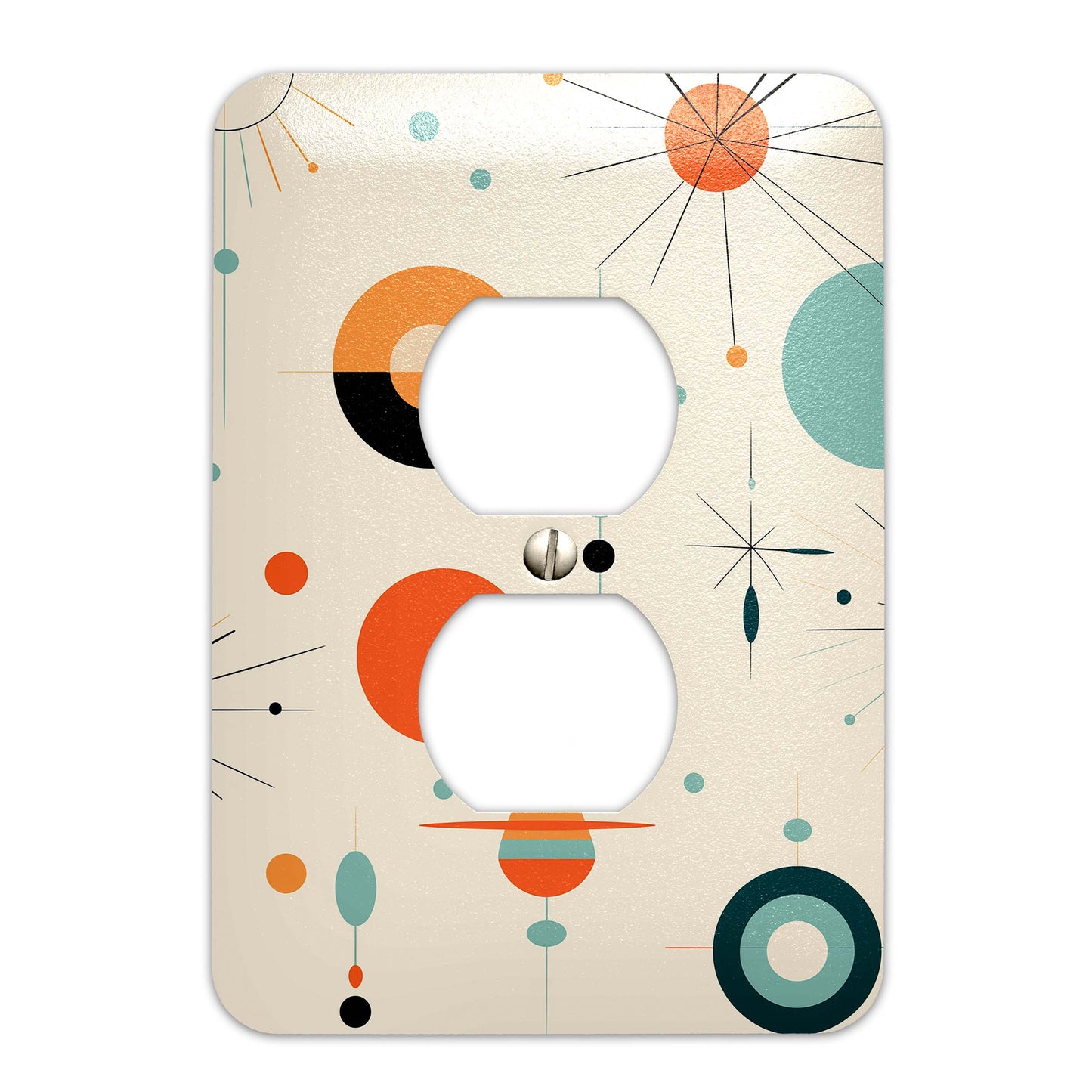 Metal Decorative Light Switch Plate Cover - Mid Century Modern Atomic Art - Several Sizes Available #5253