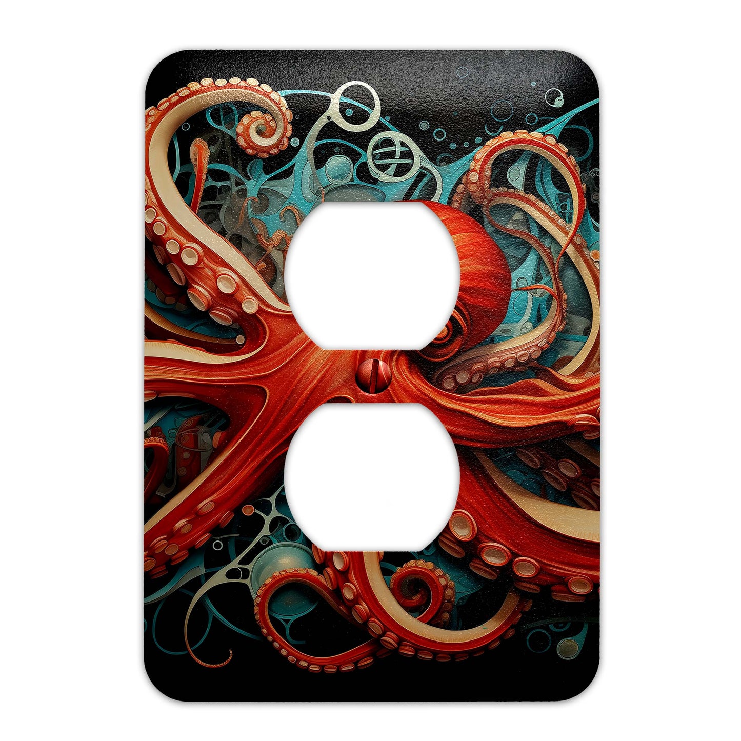 Metal Decorative Light Switch Plate Cover - Art Deco Octopus - Several Sizes Available #5254