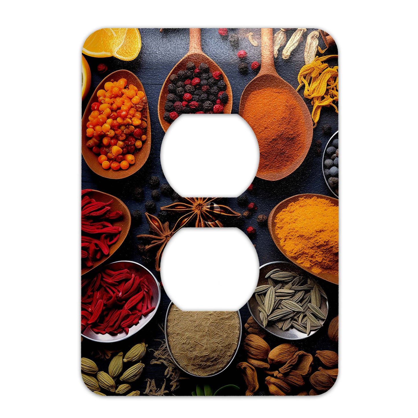 Herbs and Spices Kitchen Art Light Switch Cover - Metal SwitchPlate, Multiple Sizes - #5273