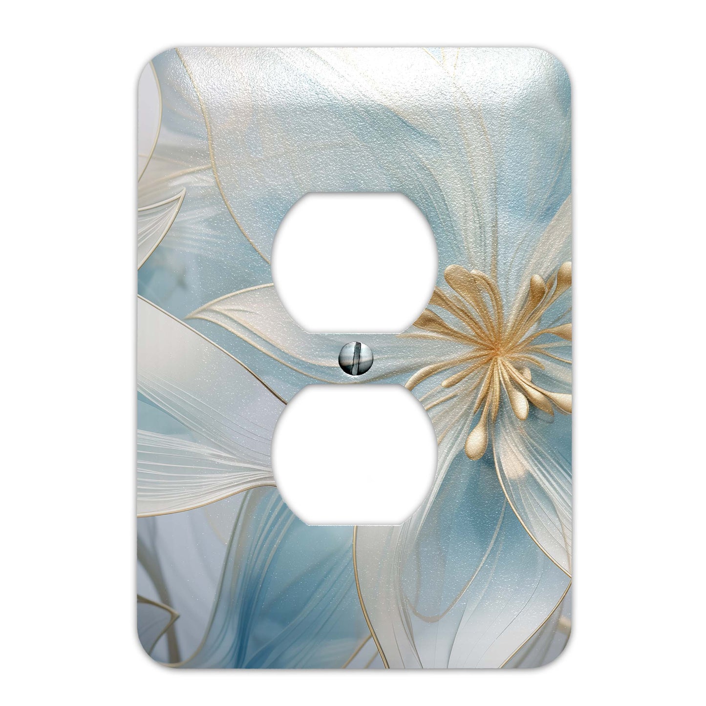 Translucent Lilies Light Switch Cover - Metal SwitchPlate, Multiple Sizes - #5275