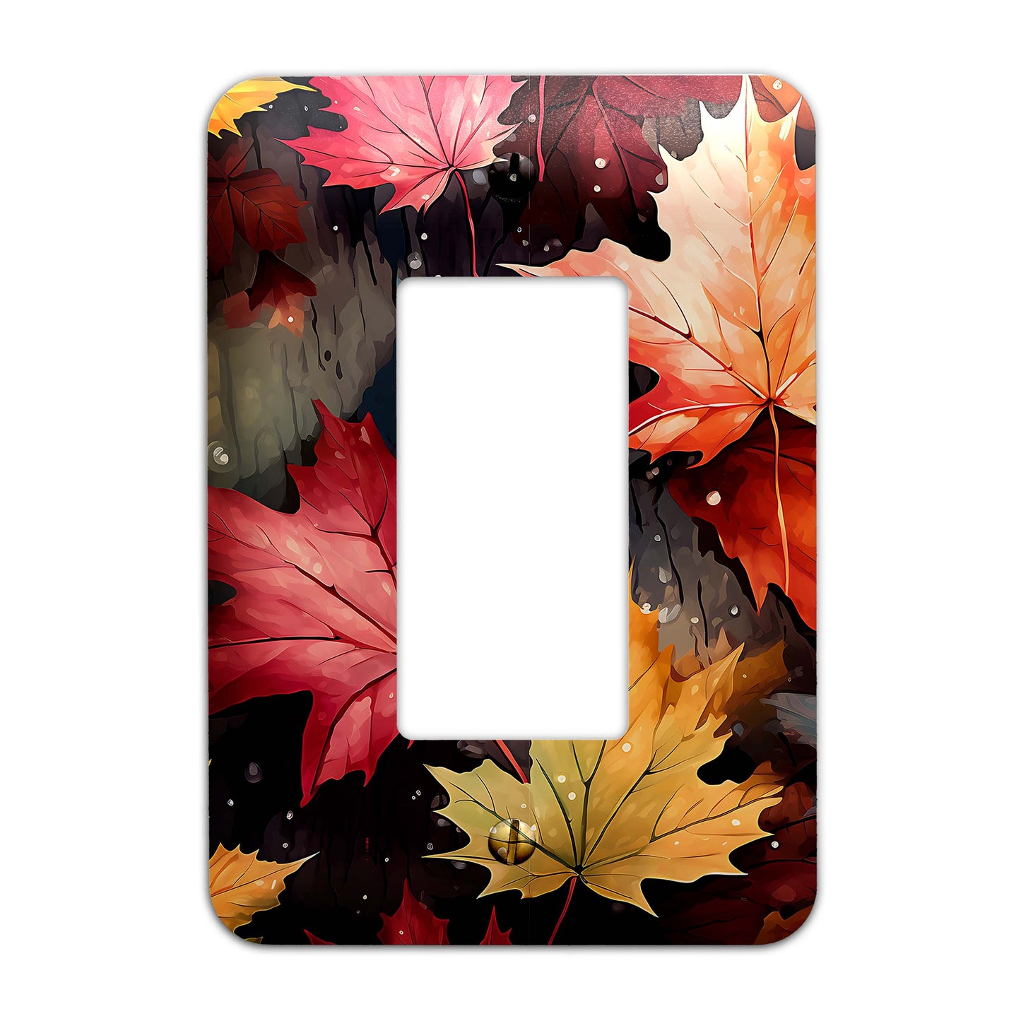 Falling Leaves Home Decor Metal Decorative Light Switch Plate Cover - Other Sizes Available #5175