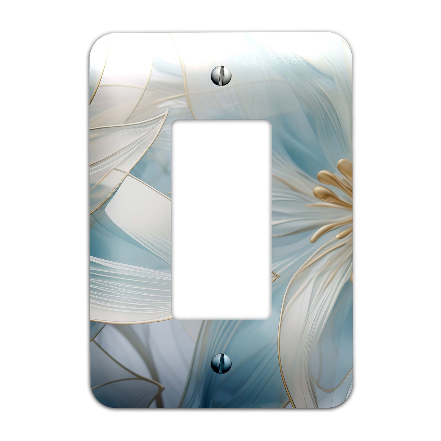 Translucent Lilies Light Switch Cover - Metal SwitchPlate, Multiple Sizes - #5275