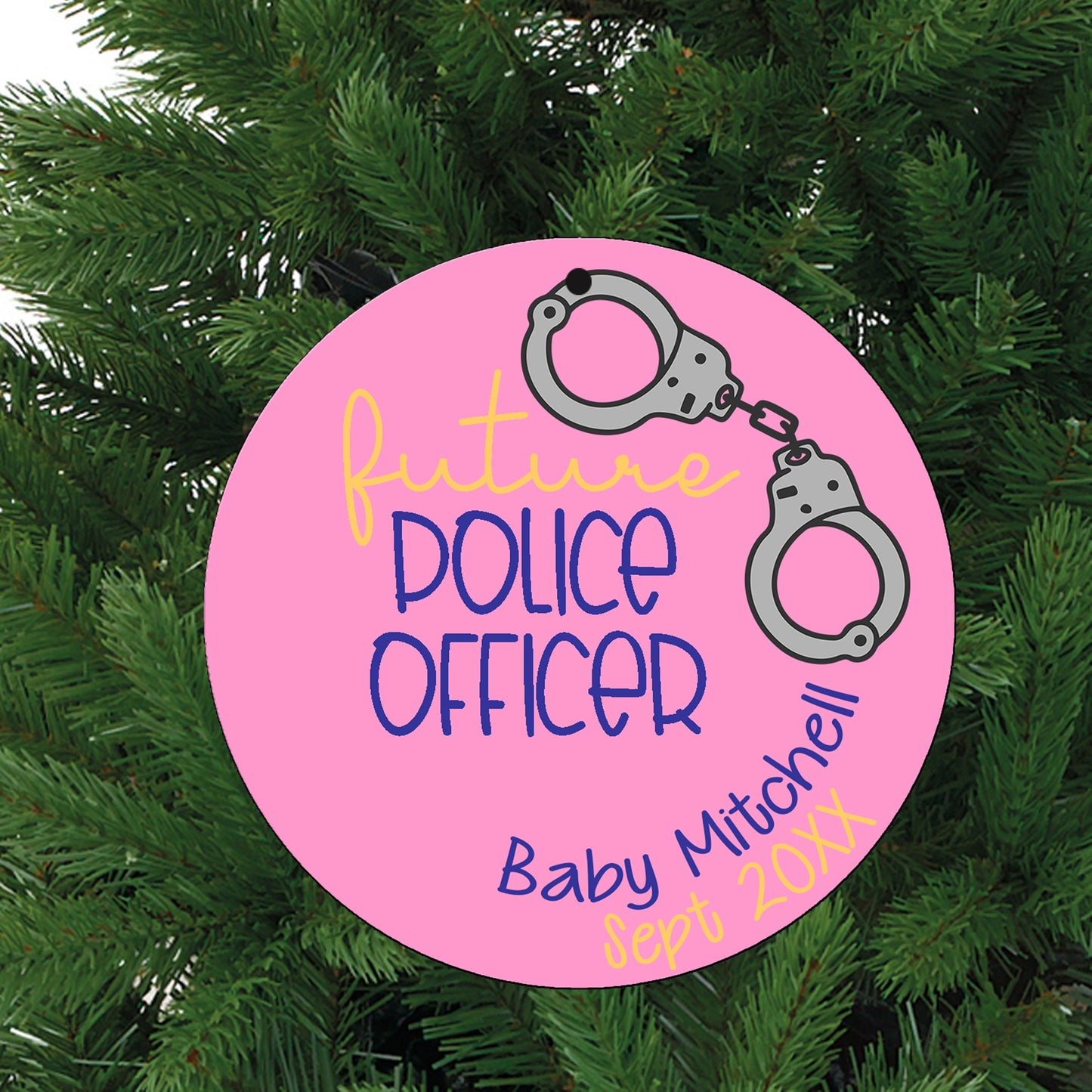 Christmas Ornament Future Police Officer Personalized Ceramic Christmas Ornament