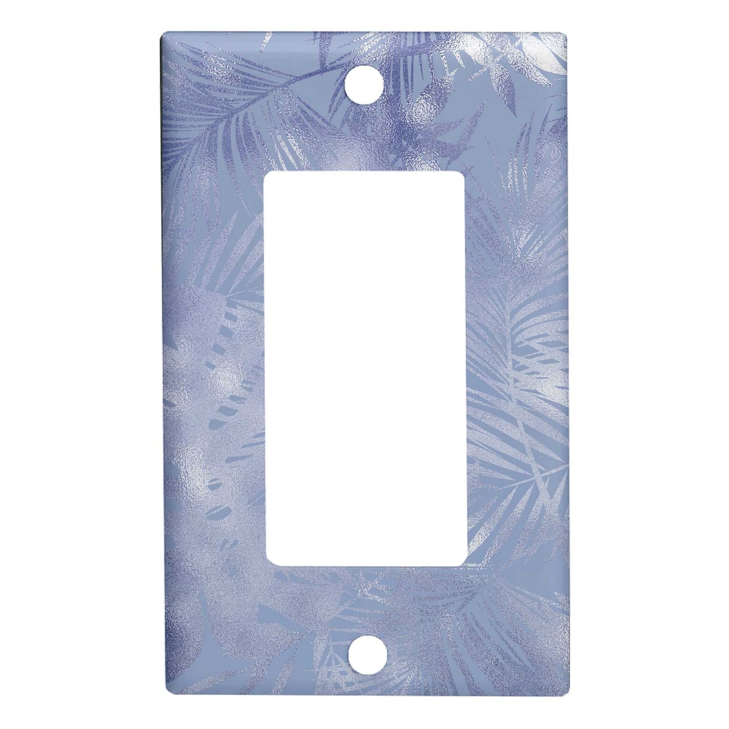 Metal Light Switch Plate Cover Purple Metallic Ferns Decorative Light Switchplate Cover, Other Sizes Available, Home Decor, Lighting