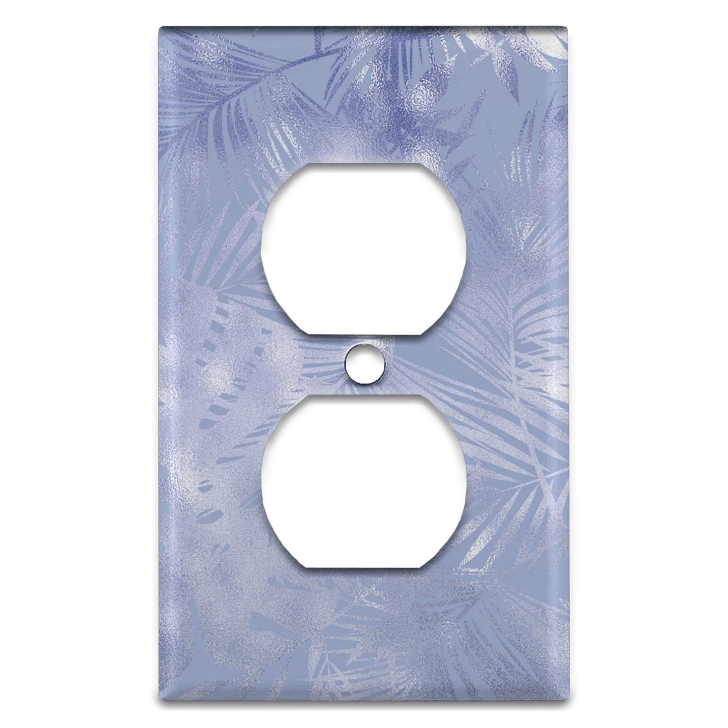 Metal Light Switch Plate Cover Purple Metallic Ferns Decorative Light Switchplate Cover, Other Sizes Available, Home Decor, Lighting