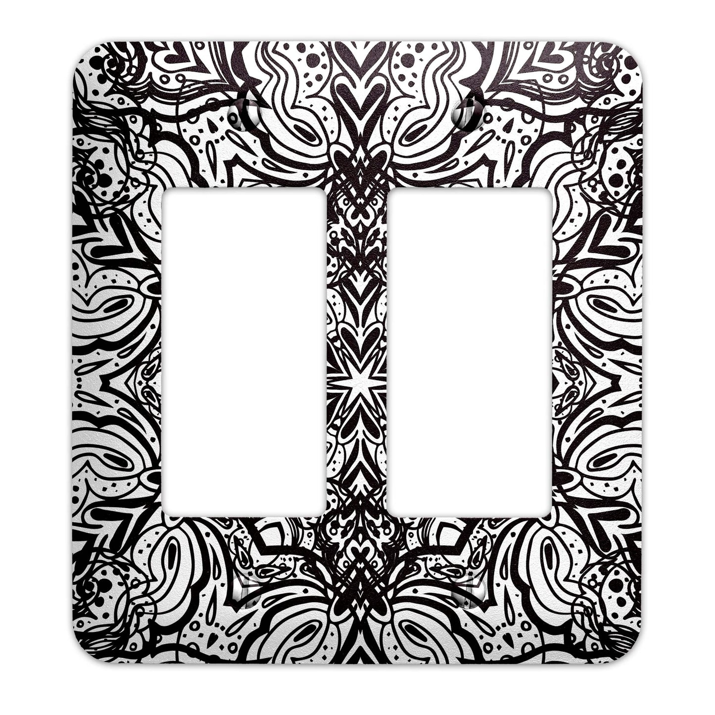 Metal Switchplate Cover Geometric Mandala Pattern Decorative Light Switchplate Cover, Other Sizes Available, Home Decor, Lighting