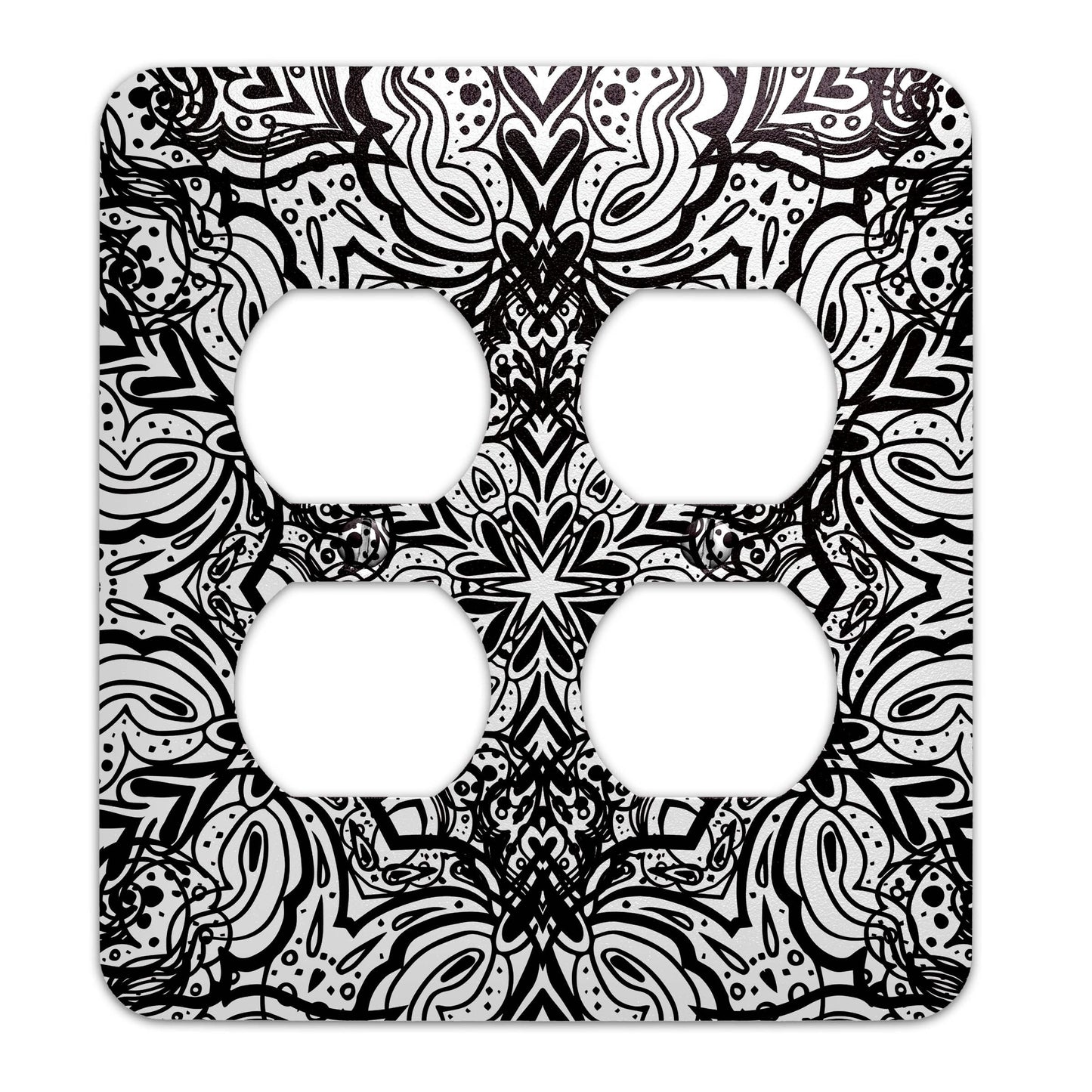 Metal Switchplate Cover Geometric Mandala Pattern Decorative Light Switchplate Cover, Other Sizes Available, Home Decor, Lighting