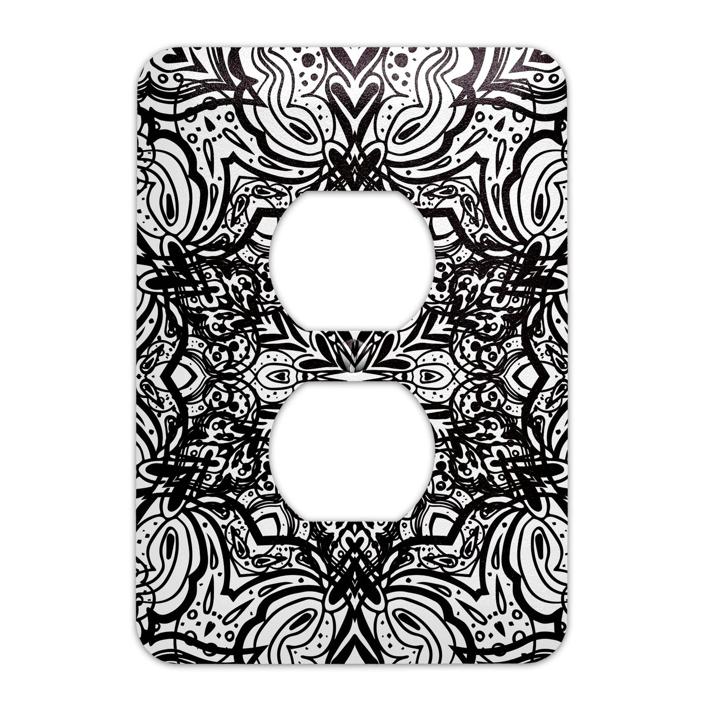 Metal Switchplate Cover Geometric Mandala Pattern Decorative Light Switchplate Cover, Other Sizes Available, Home Decor, Lighting