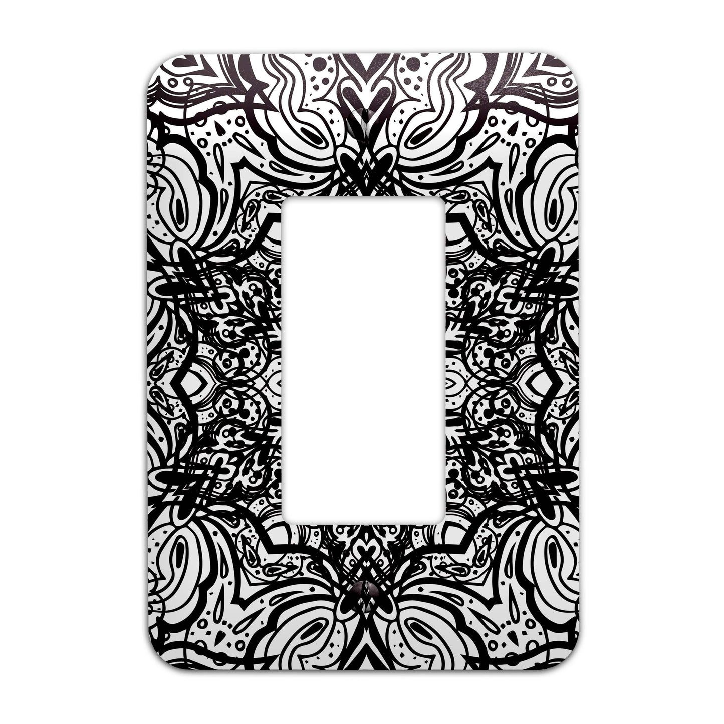 Metal Switchplate Cover Geometric Mandala Pattern Decorative Light Switchplate Cover, Other Sizes Available, Home Decor, Lighting