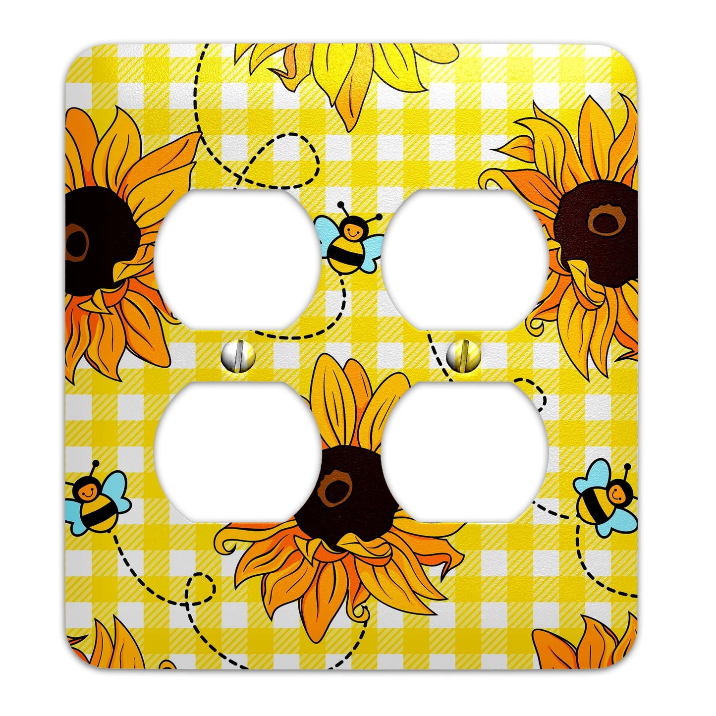 Sunflowers and Bees Decorative Light Switchplate Cover, Other Sizes Available, Home Decor, Lighting