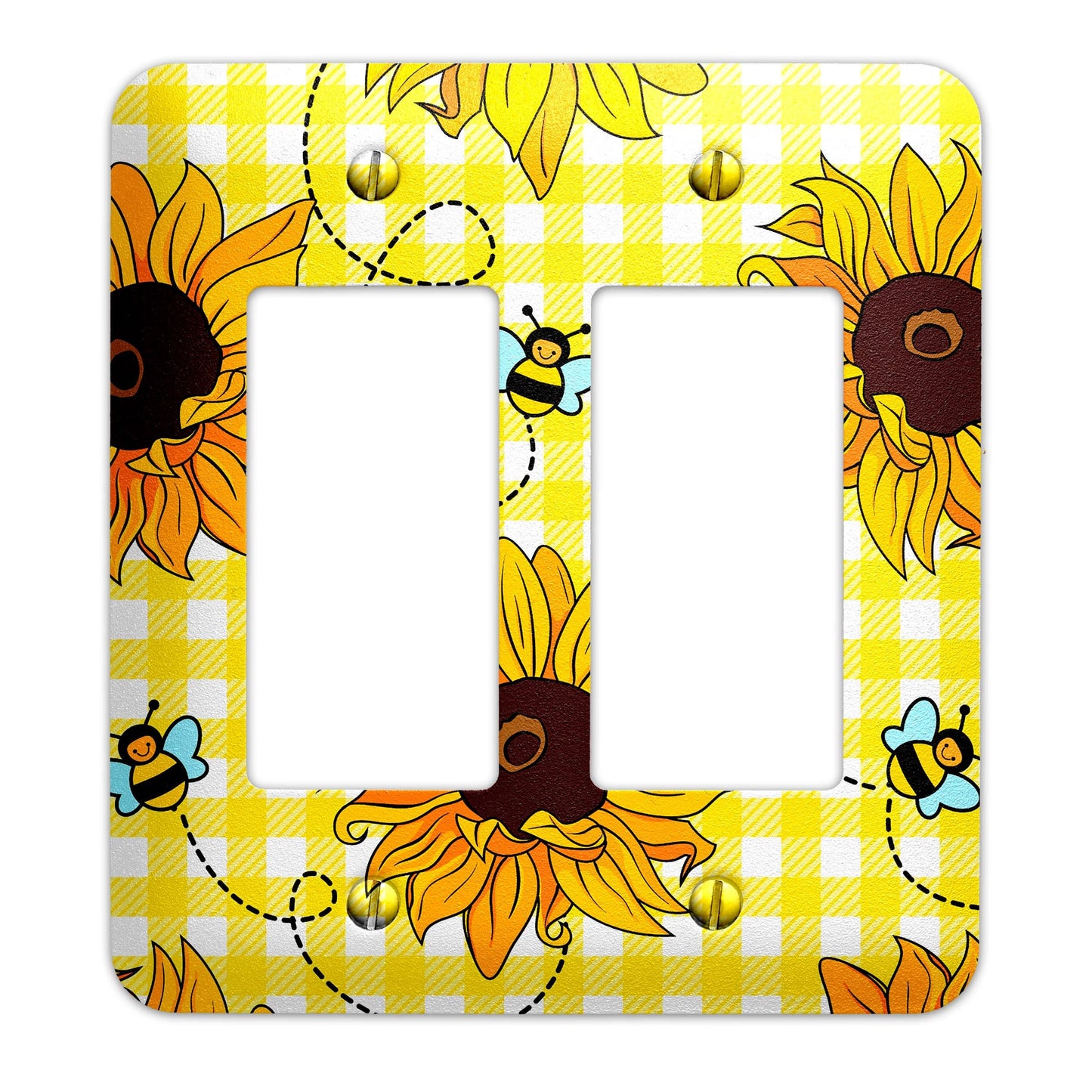 Sunflowers and Bees Decorative Light Switchplate Cover, Other Sizes Available, Home Decor, Lighting