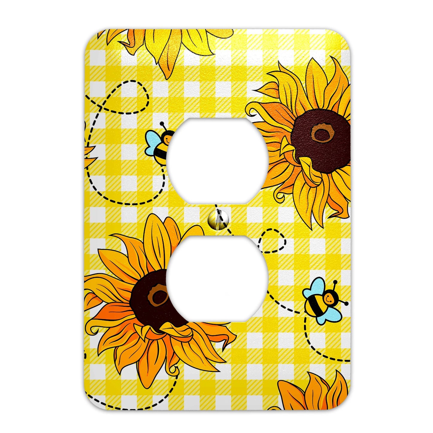 Sunflowers and Bees Decorative Light Switchplate Cover, Other Sizes Available, Home Decor, Lighting