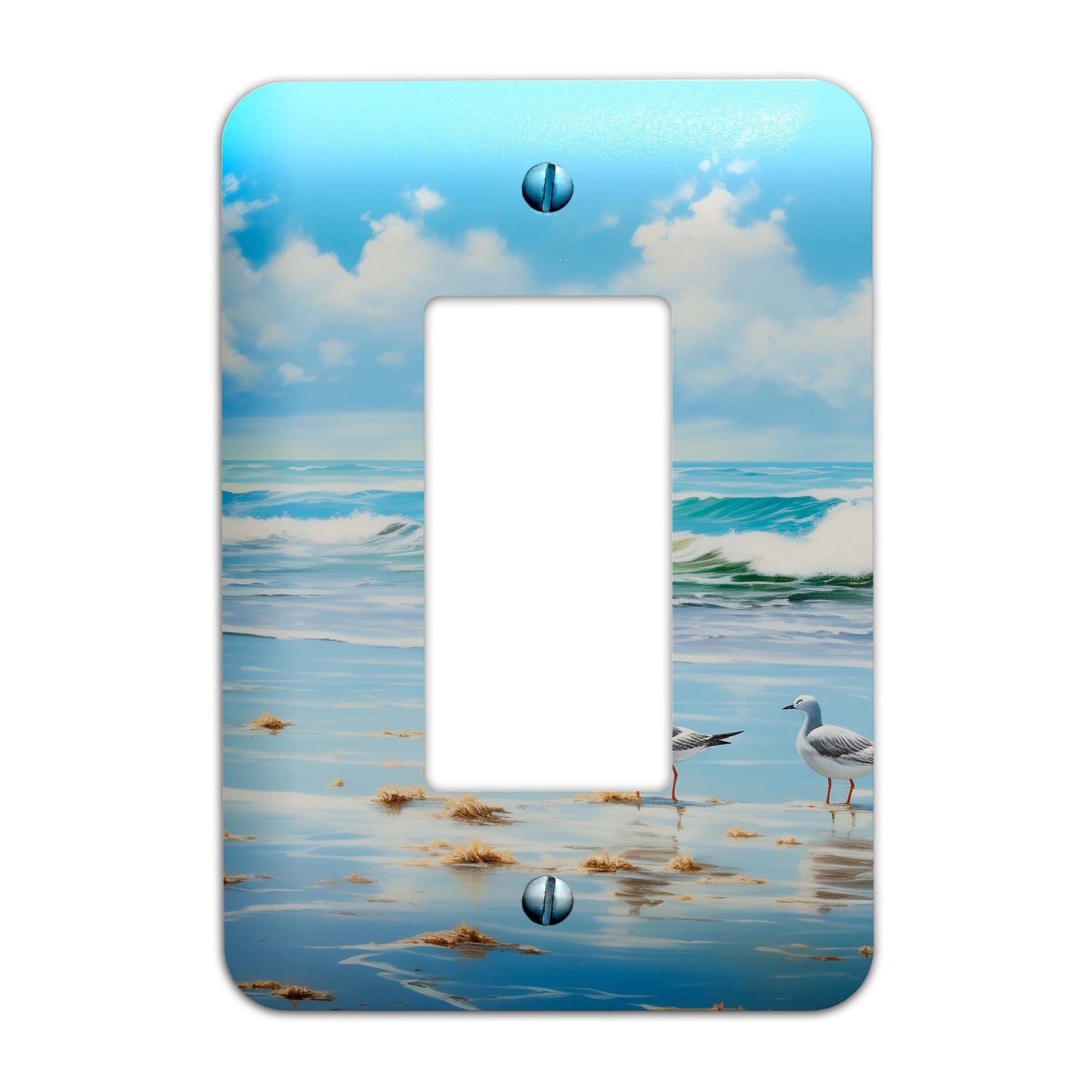 Metal Decorative Light Switch Plate Cover - Sandpipers on the Beach Switch Cover- Other Sizes Available #4795