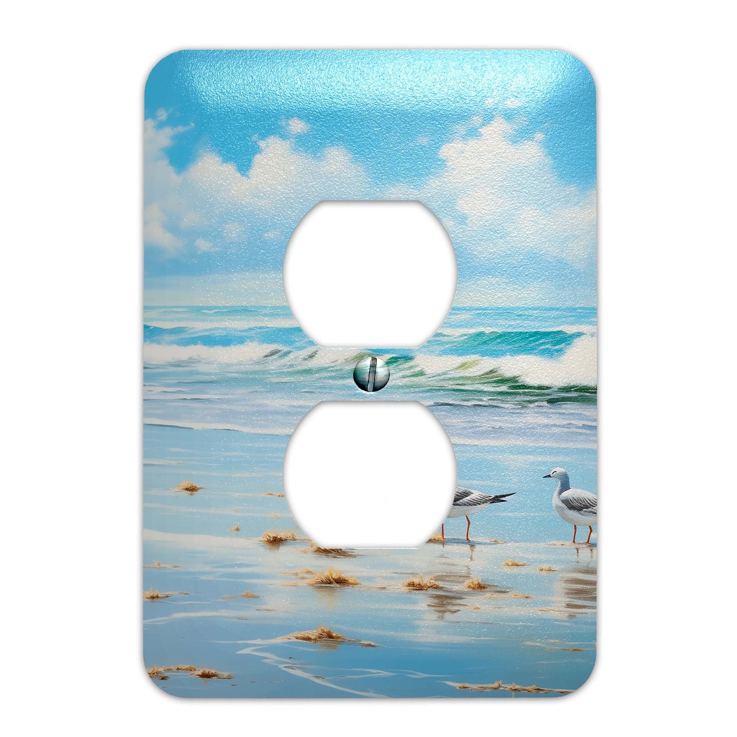 Metal Decorative Light Switch Plate Cover - Sandpipers on the Beach Switch Cover- Other Sizes Available #4795