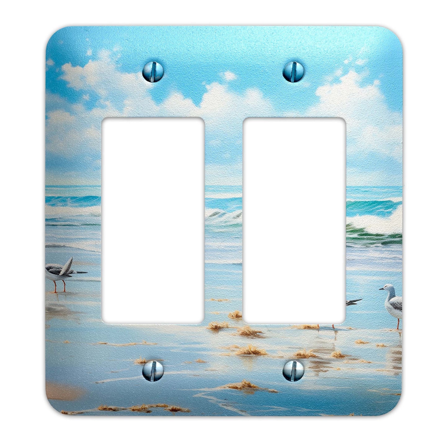 Metal Decorative Light Switch Plate Cover - Sandpipers on the Beach Switch Cover- Other Sizes Available #4795
