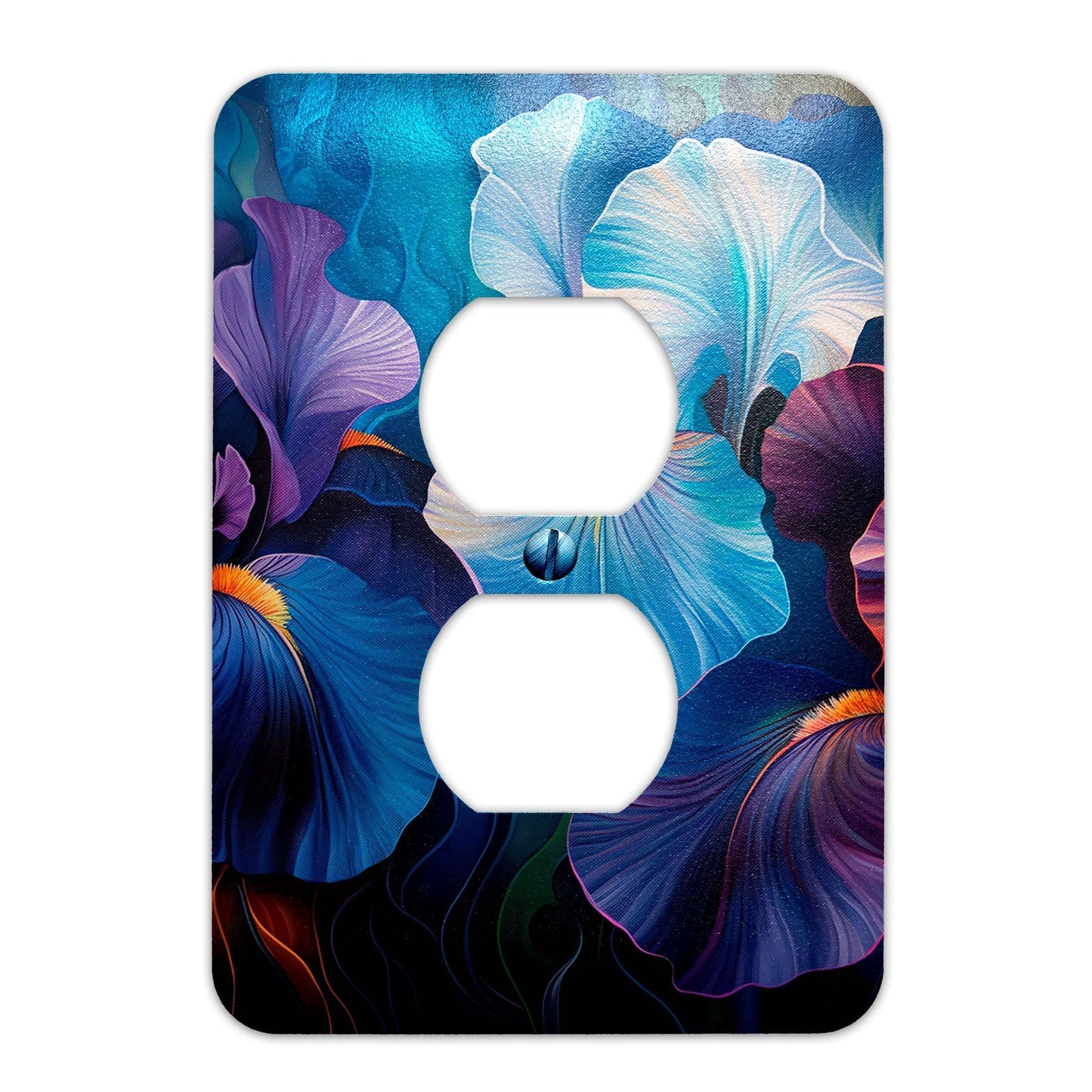 Metal Decorative Light Switch Plate Cover - Irises Oil Painting Switch Cover- Other Sizes Available #4794