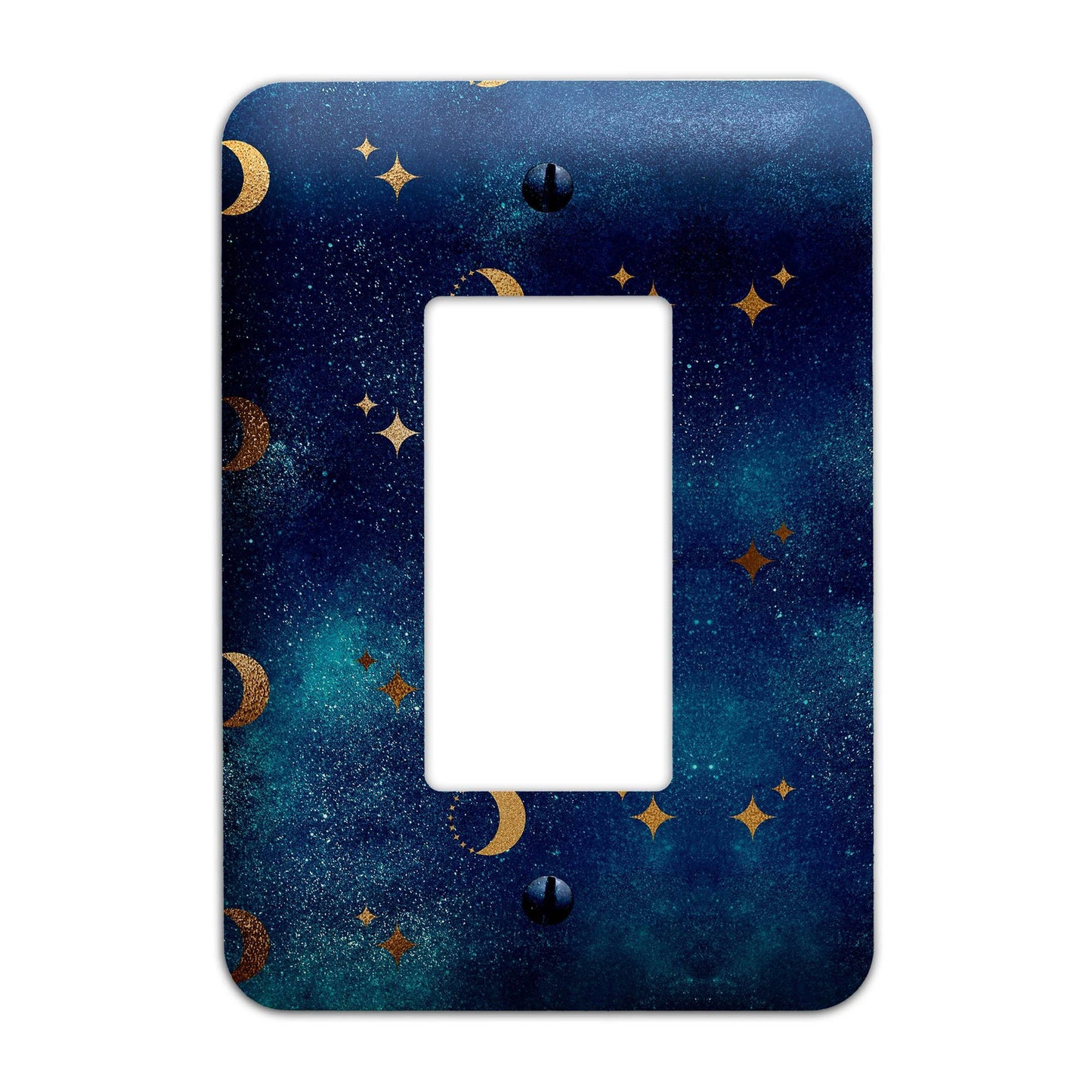 Metal Light Switch Plate Cover Galaxy Moons Decorative Light Switchplate Cover, Other Sizes Available, Home Decor, Lighting