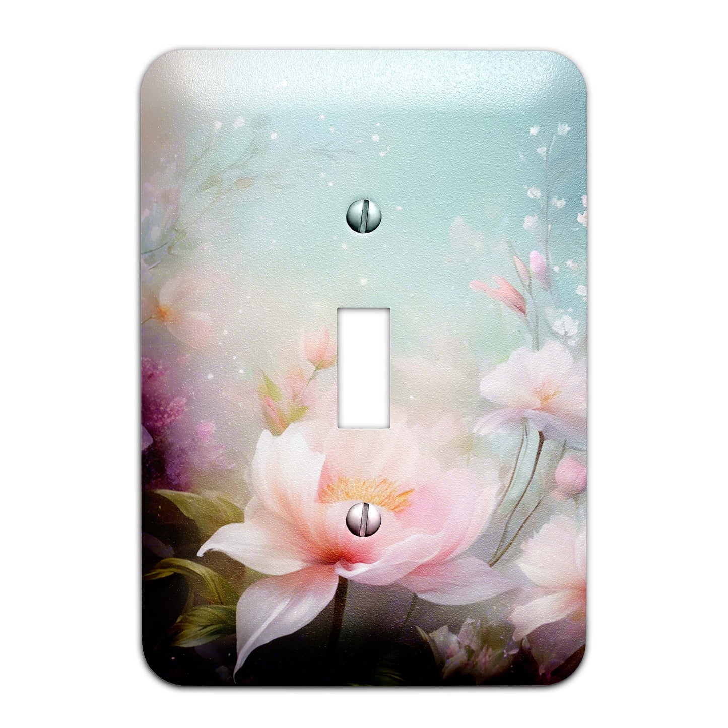 Dreamy Floral Design Decorative Light Switchplate Cover, Other Sizes Available, Home Decor, Lighting #4935