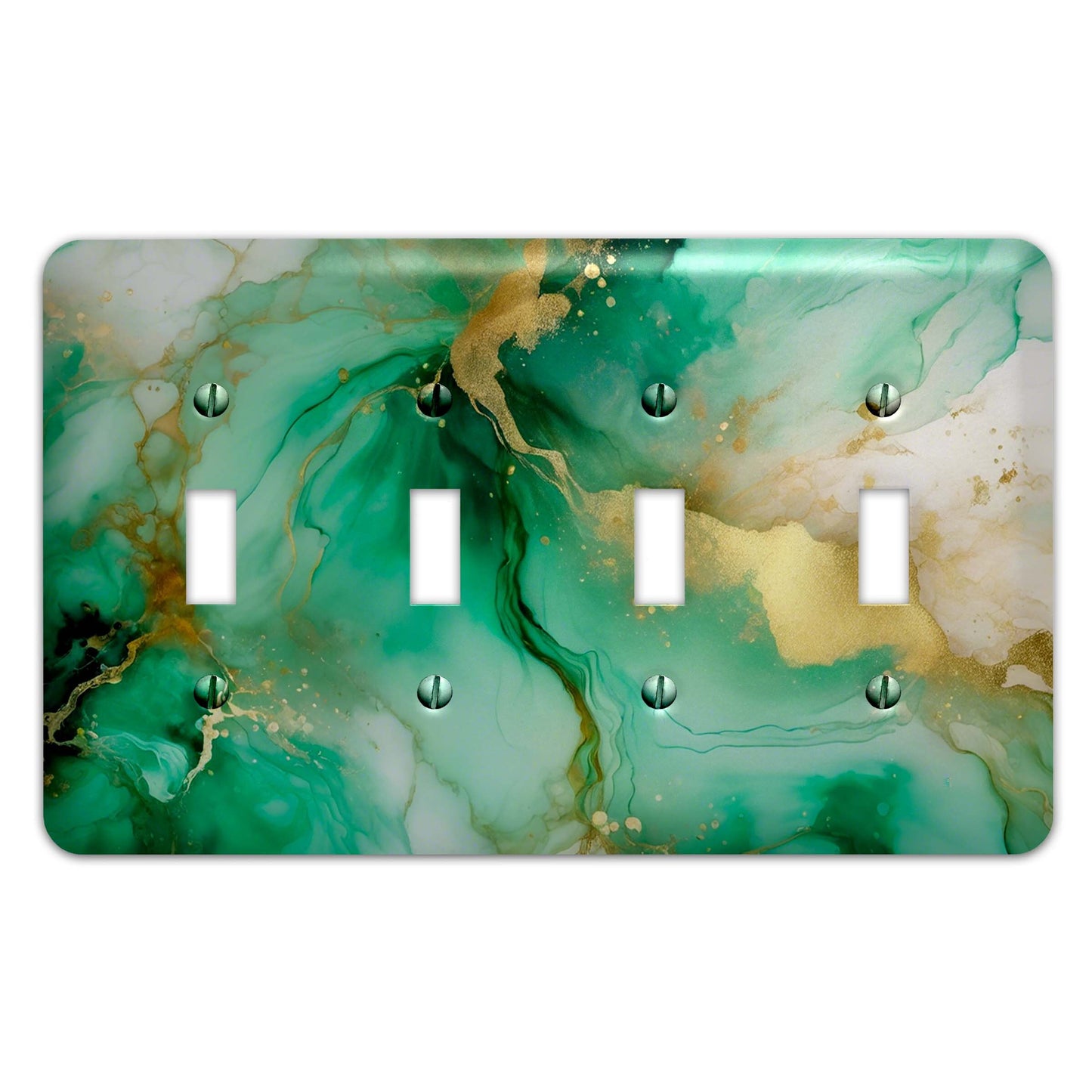 Green Marble Design Decorative Light Switchplate Cover, Other Sizes Available, Home Decor, Lighting #4936