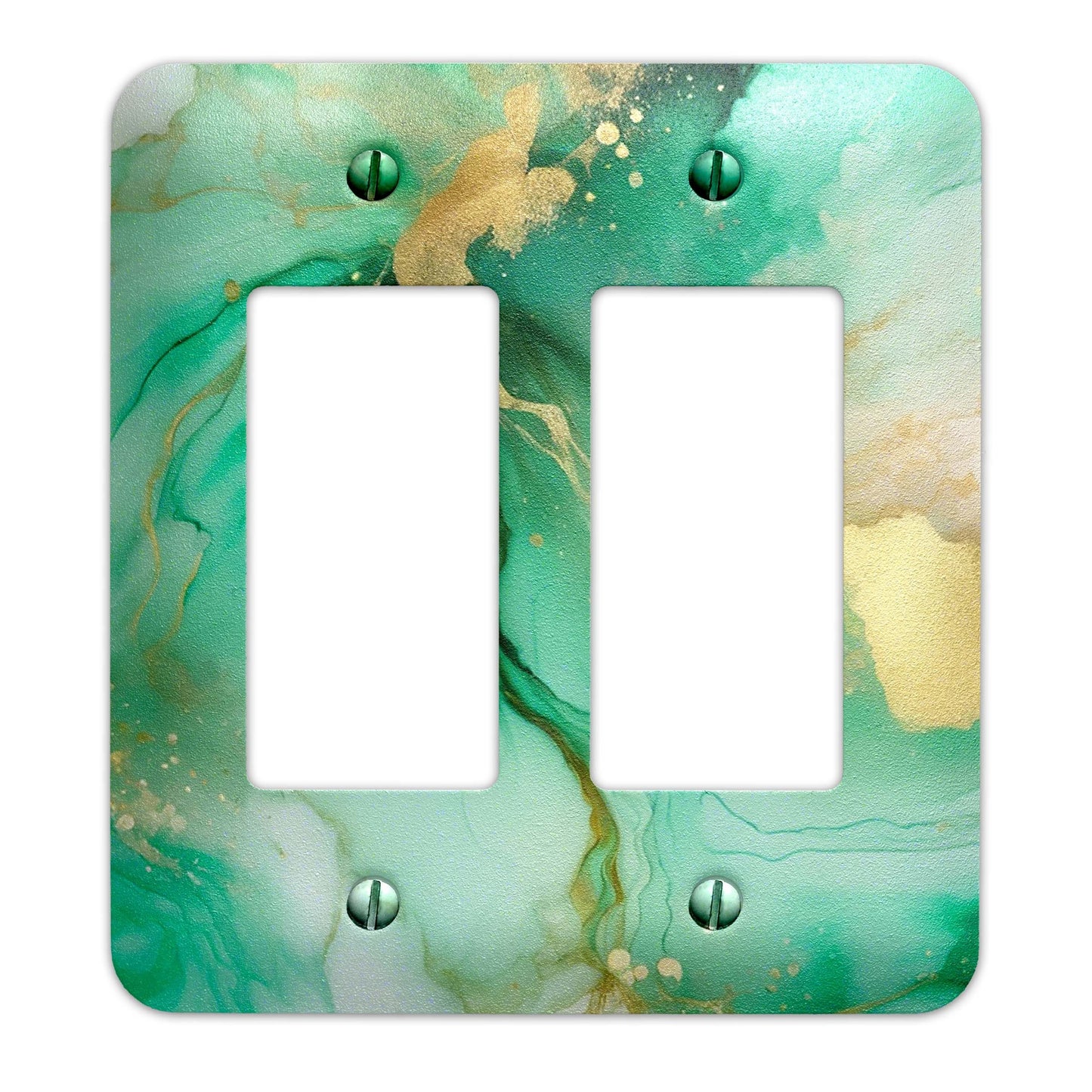 Green Marble Design Decorative Light Switchplate Cover, Other Sizes Available, Home Decor, Lighting #4936
