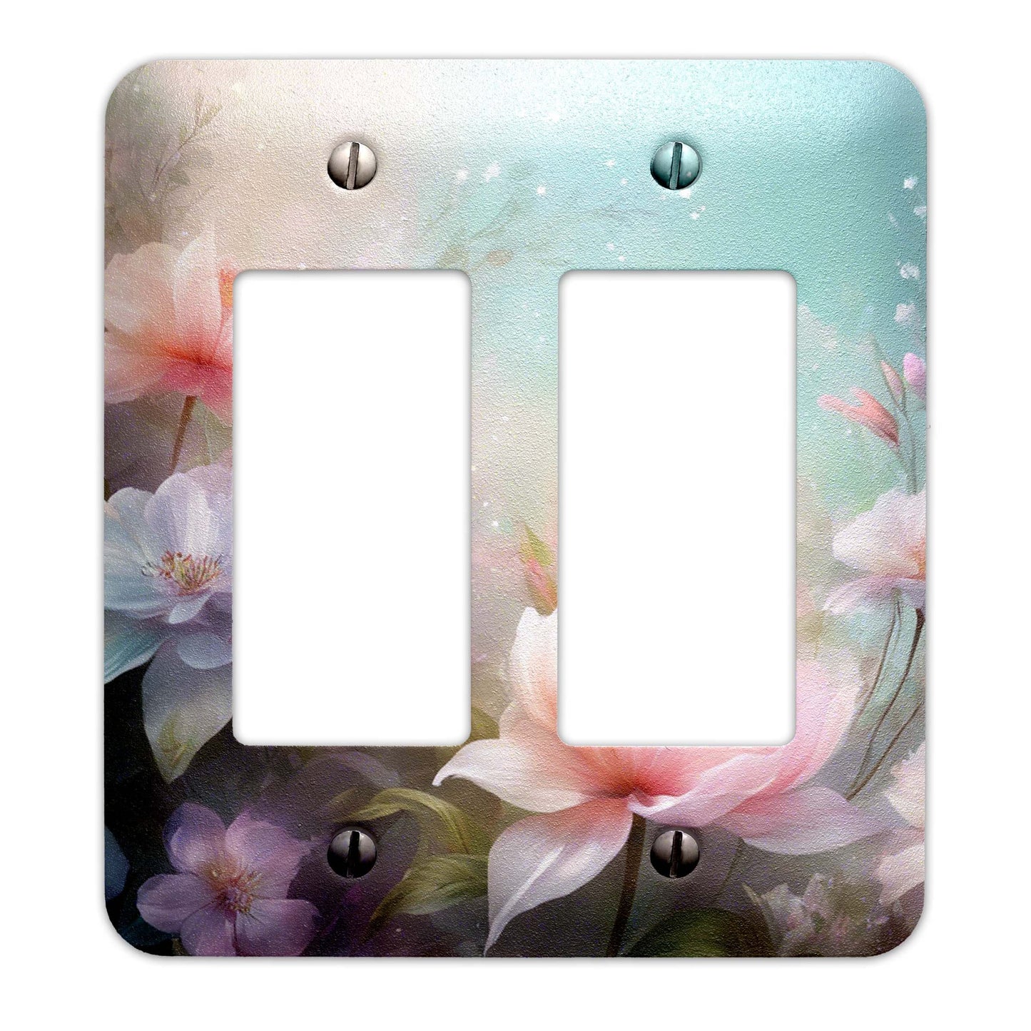Dreamy Floral Design Decorative Light Switchplate Cover, Other Sizes Available, Home Decor, Lighting #4935