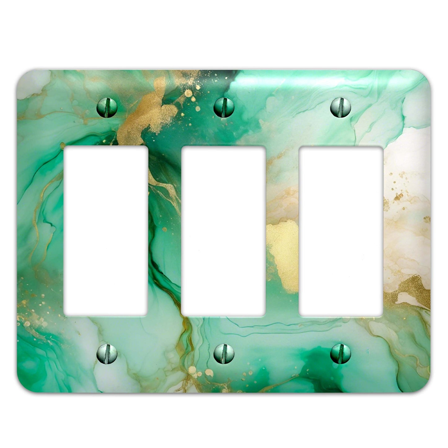Green Marble Design Decorative Light Switchplate Cover, Other Sizes Available, Home Decor, Lighting #4936