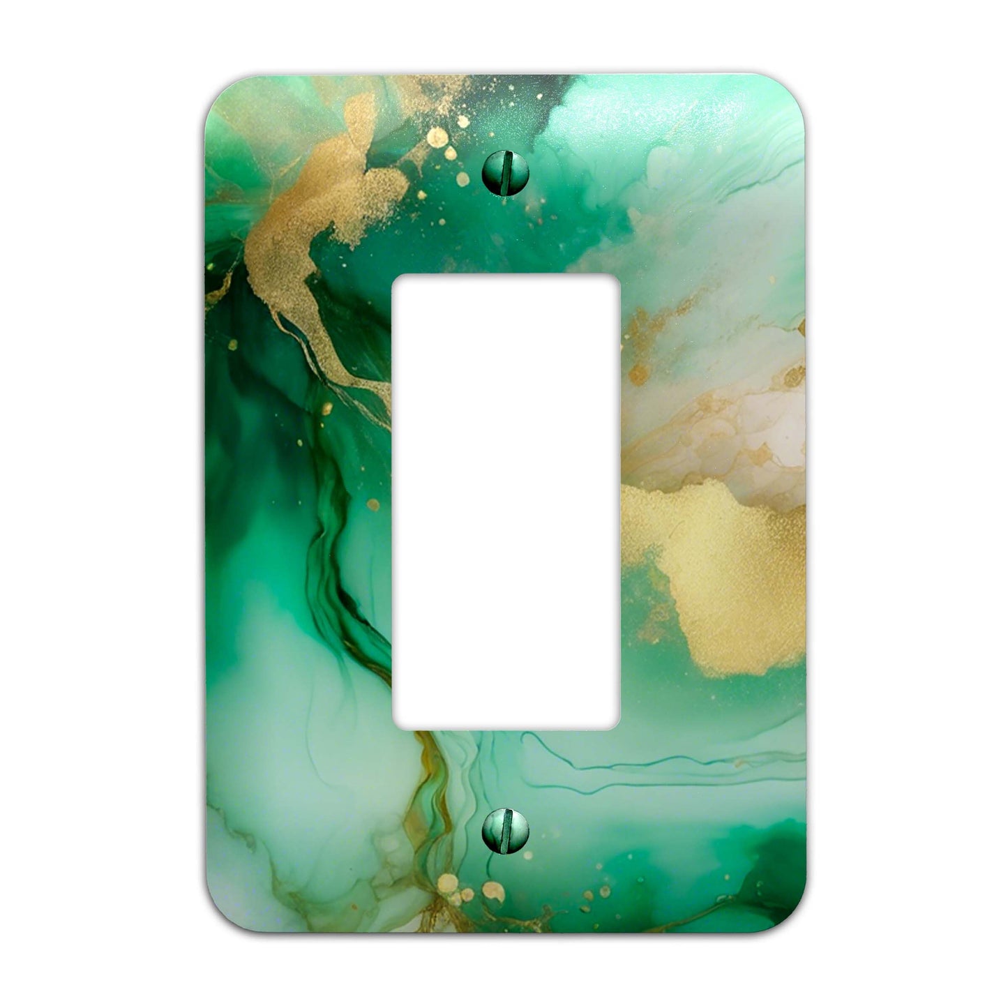 Green Marble Design Decorative Light Switchplate Cover, Other Sizes Available, Home Decor, Lighting #4936