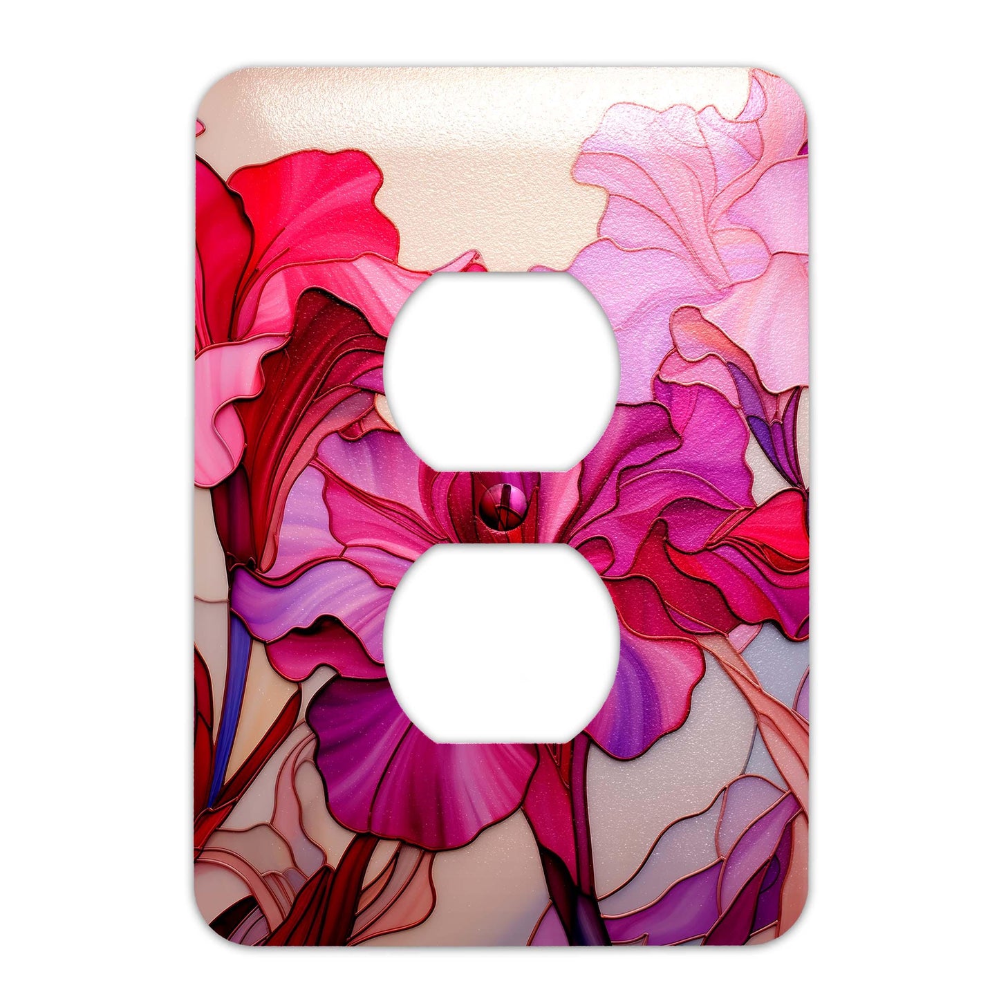 Metal Decorative Light Switch Plate Cover - Pink Gladiolas Switch Cover- Other Sizes Available #5018