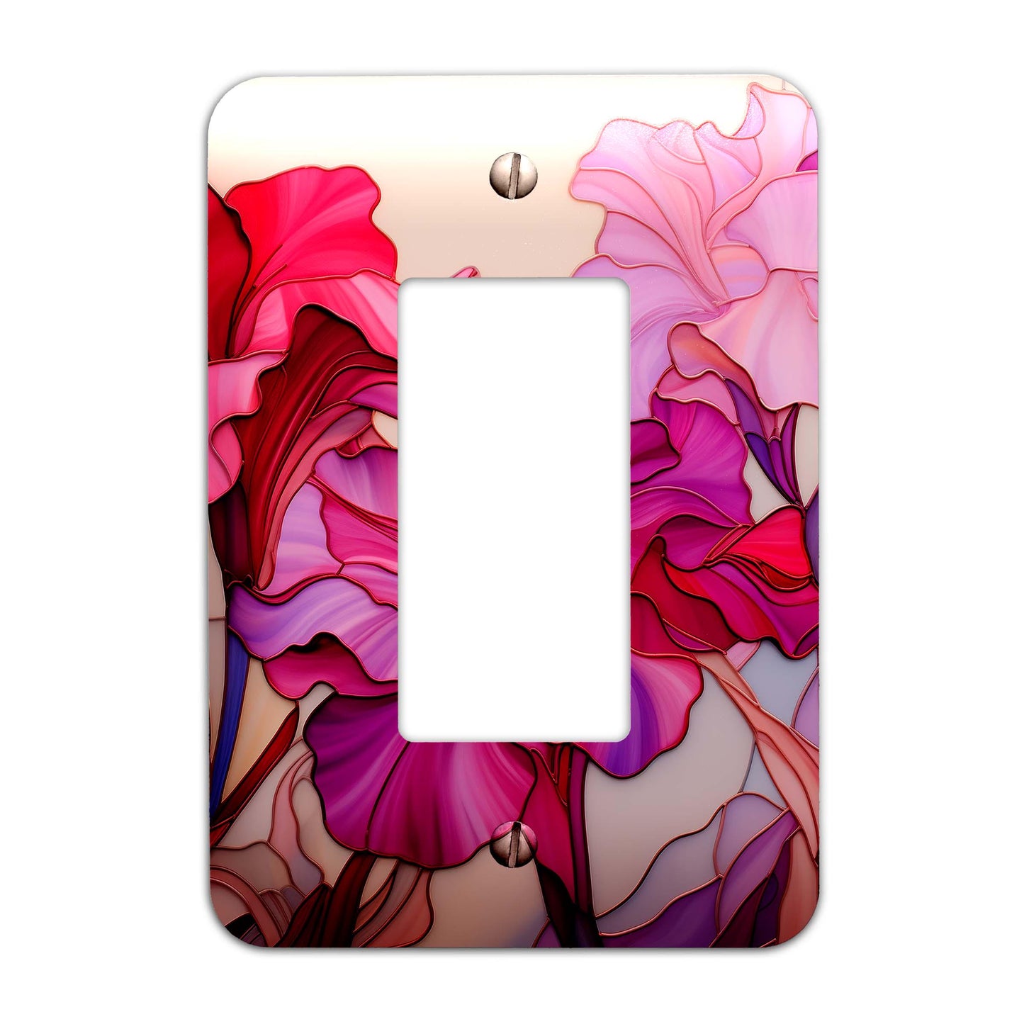 Metal Decorative Light Switch Plate Cover - Pink Gladiolas Switch Cover- Other Sizes Available #5018