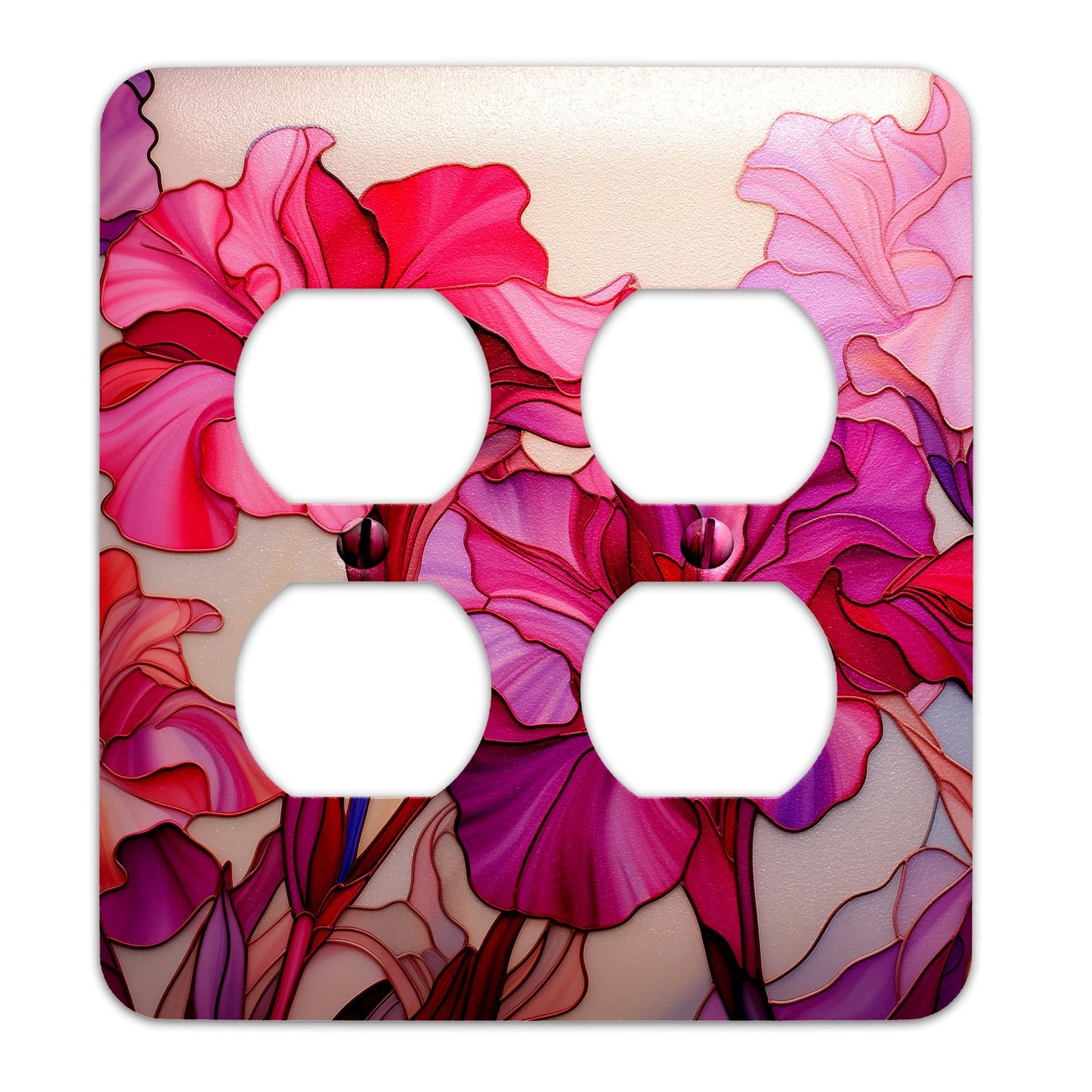 Metal Decorative Light Switch Plate Cover - Pink Gladiolas Switch Cover- Other Sizes Available #5018