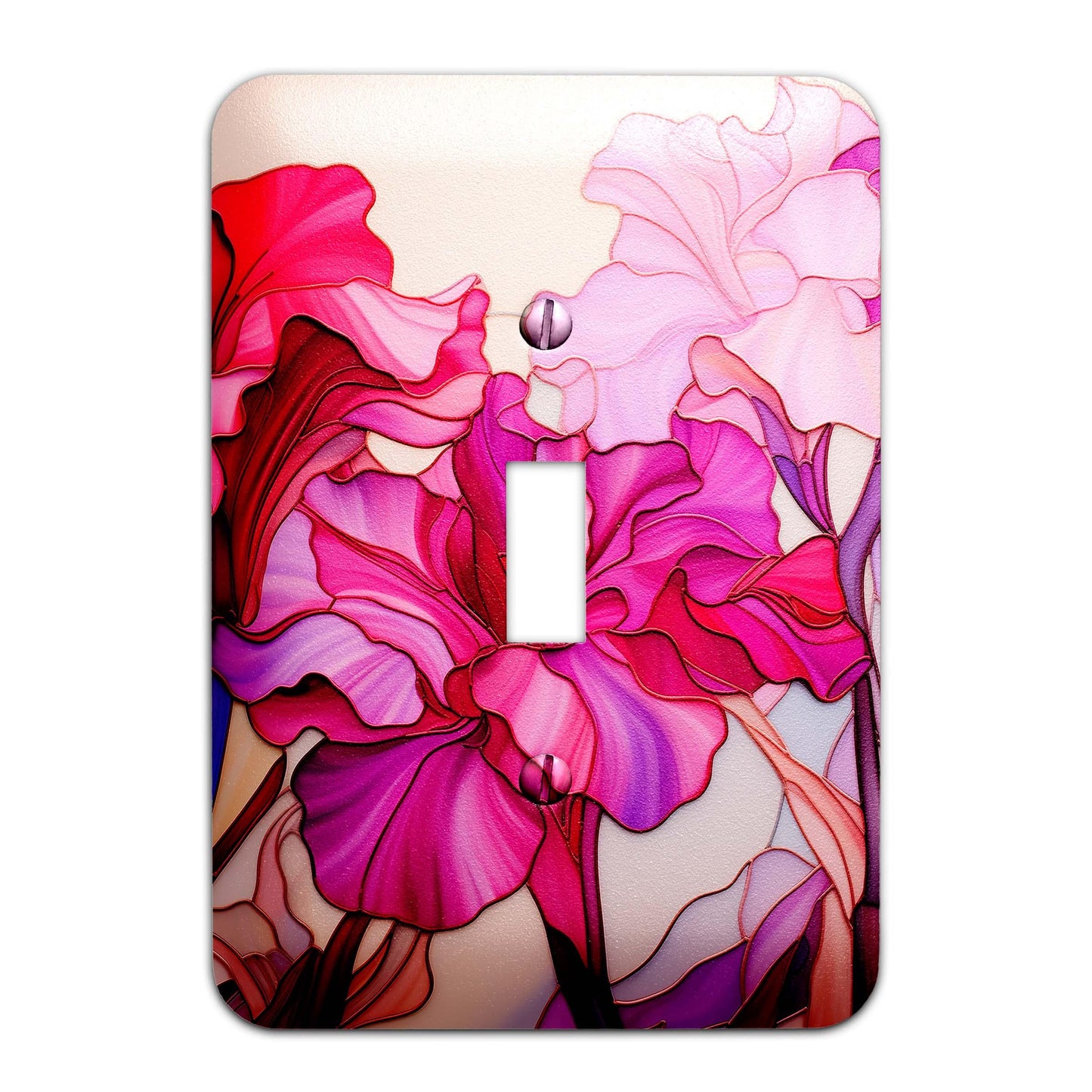 Metal Decorative Light Switch Plate Cover - Pink Gladiolas Switch Cover- Other Sizes Available #5018