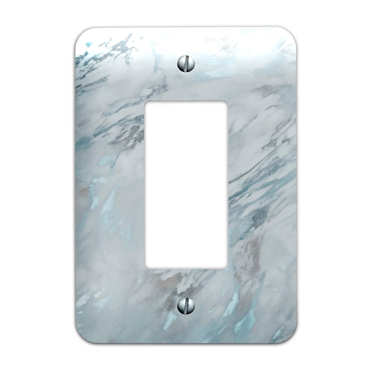 Metal Light Switch Plate Cover Light Blue/Gray Marble #2847 Decorative Light Switchplate Cover, Other Sizes Available, Home Decor, Lighting