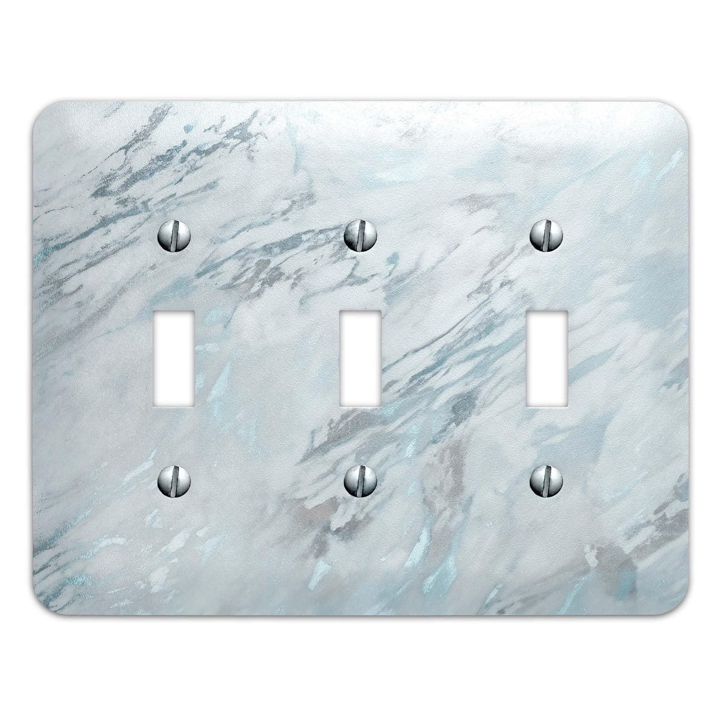 Metal Light Switch Plate Cover Light Blue/Gray Marble #2847 Decorative Light Switchplate Cover, Other Sizes Available, Home Decor, Lighting