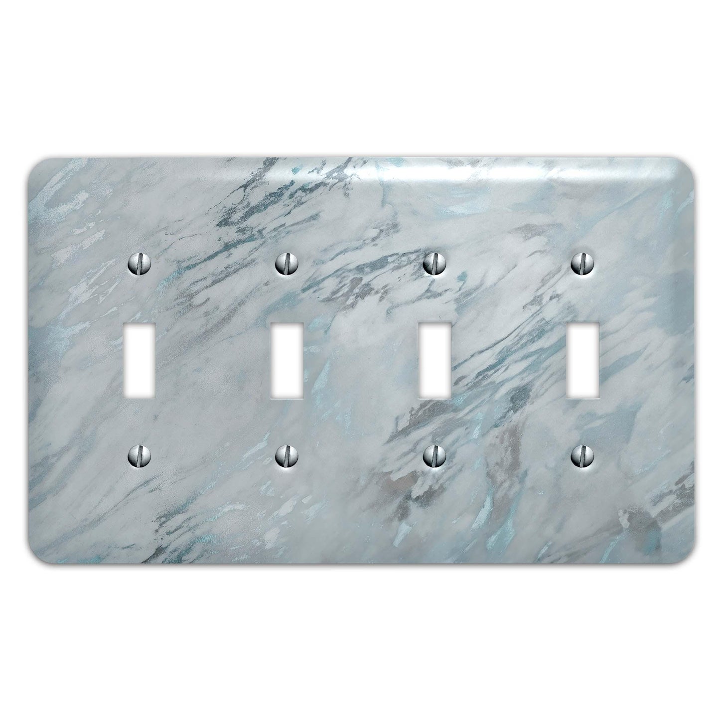 Metal Light Switch Plate Cover Light Blue/Gray Marble #2847 Decorative Light Switchplate Cover, Other Sizes Available, Home Decor, Lighting