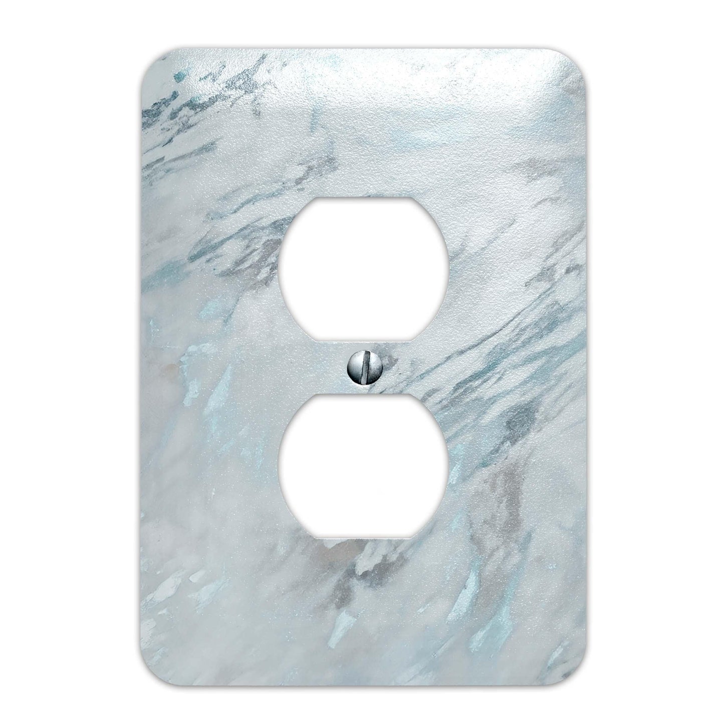 Metal Light Switch Plate Cover Light Blue/Gray Marble #2847 Decorative Light Switchplate Cover, Other Sizes Available, Home Decor, Lighting