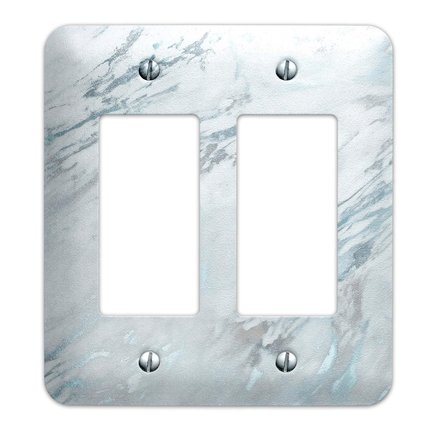 Metal Light Switch Plate Cover Light Blue/Gray Marble #2847 Decorative Light Switchplate Cover, Other Sizes Available, Home Decor, Lighting