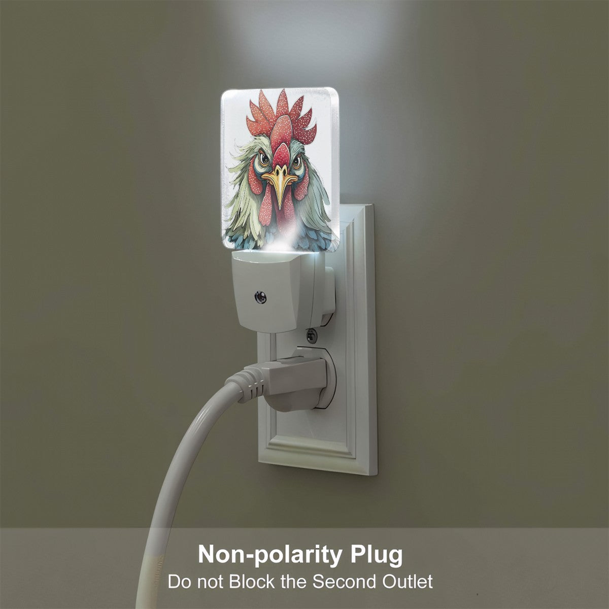 Fowl Mood Custom LED Dusk to Dawn Night Light, Home Decor, Wall Art #5387