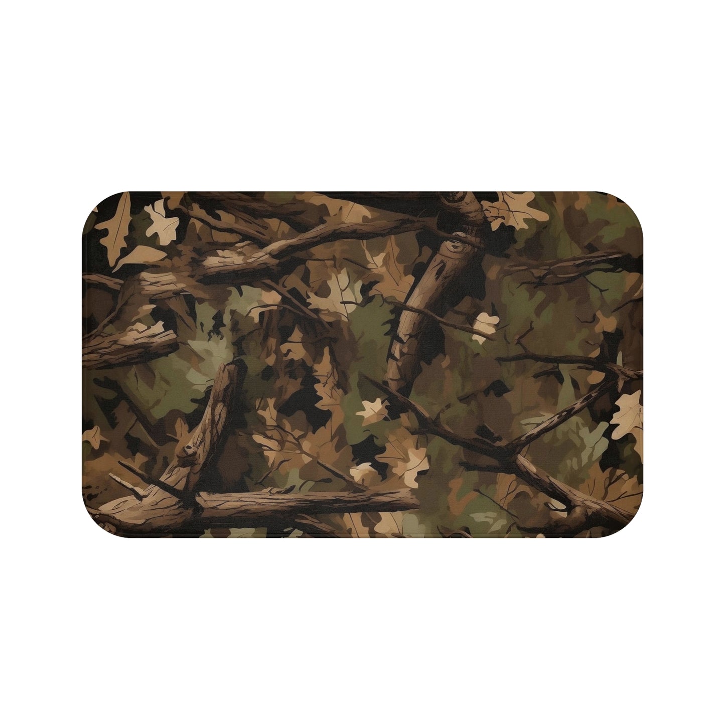 Camouflage in Nature, Bath Accent Rug -  Hunting Decor, Rustic Cabin Decor, Non-Slip Bath Mat #5116