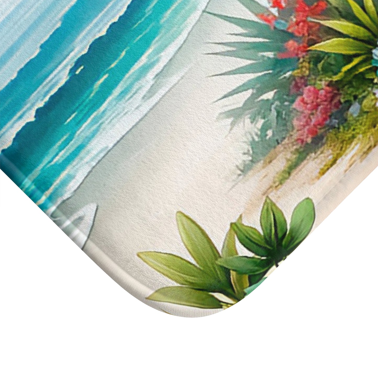 Beach Tiki Hut Bath Mat - Non-Slip Rug, Bathroom Décor, Half Bath, Home Accessories #4848