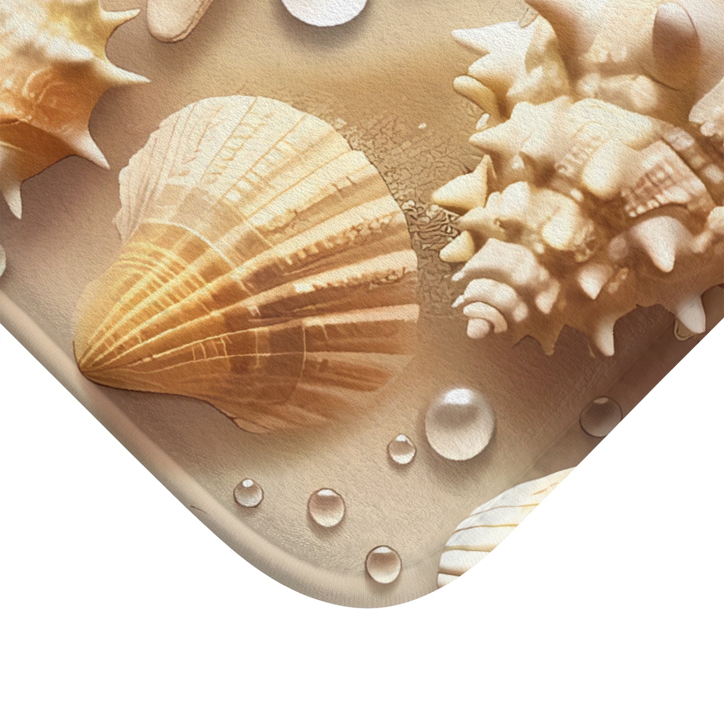Bath Mat - Seashells in the Sand, Bathroom Decor, Beach Decor, Bathroom Art #5051